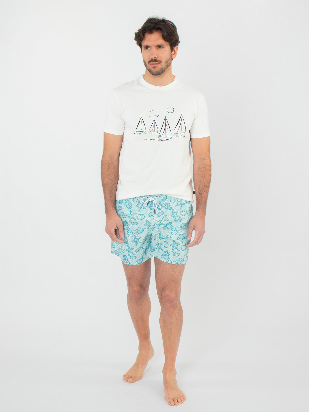 Bañador estampado marino