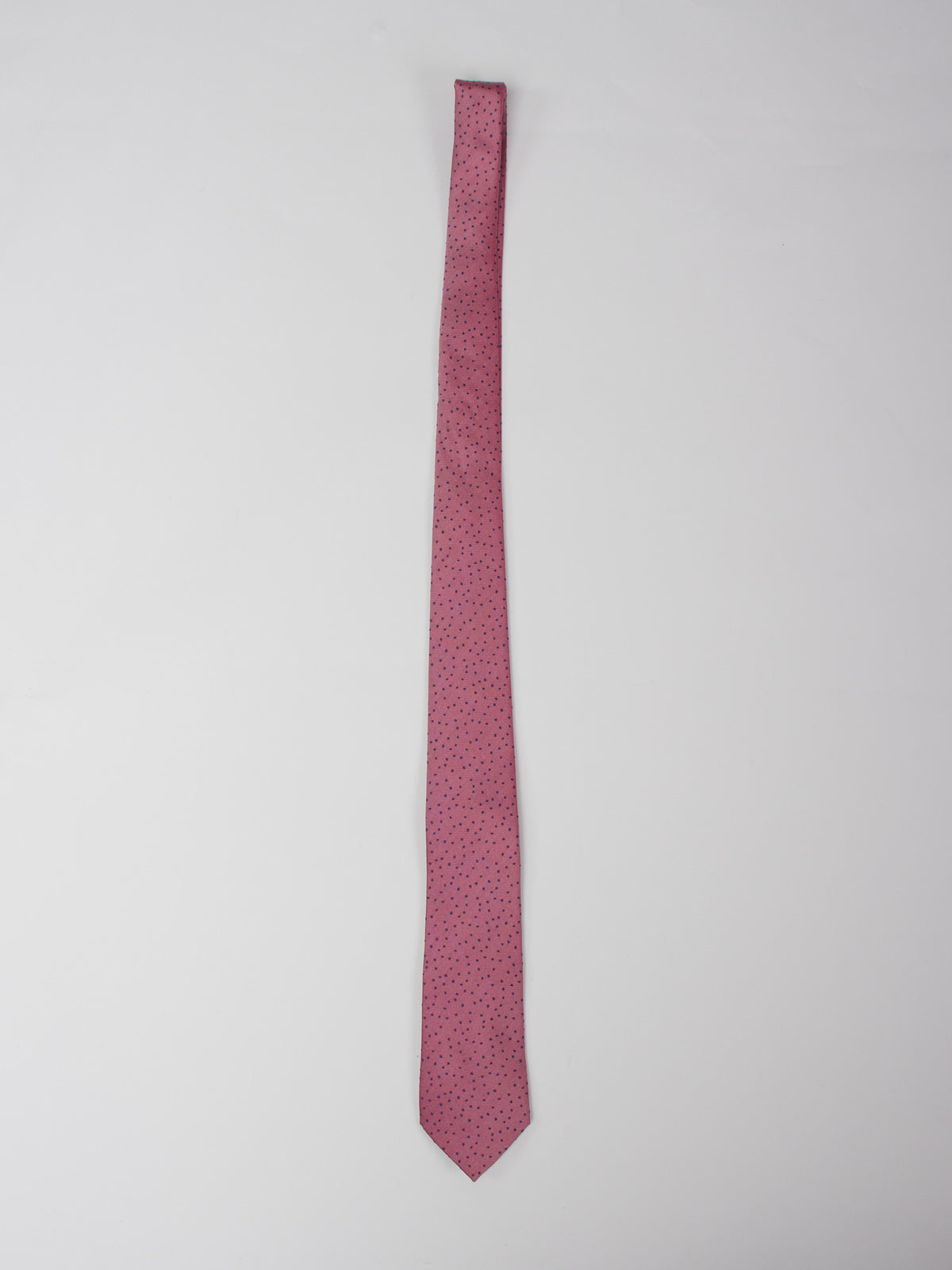 Corbata sarga seda con topos