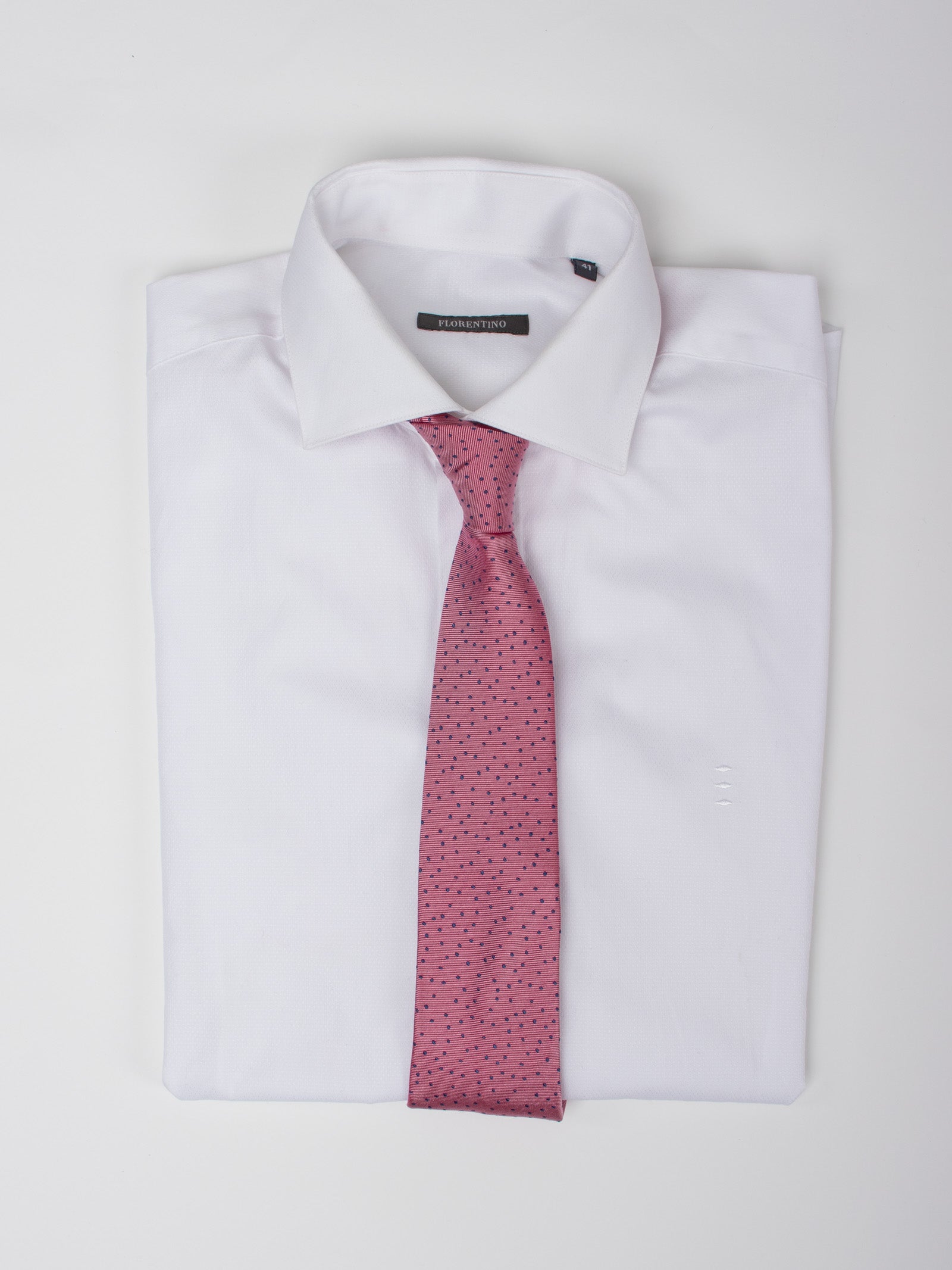 Corbata sarga seda con topos