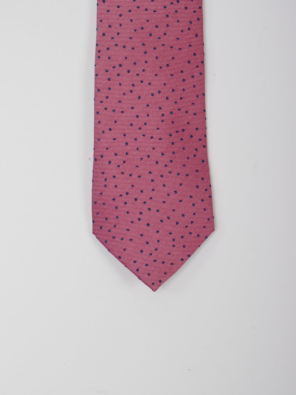 Corbata sarga seda con topos