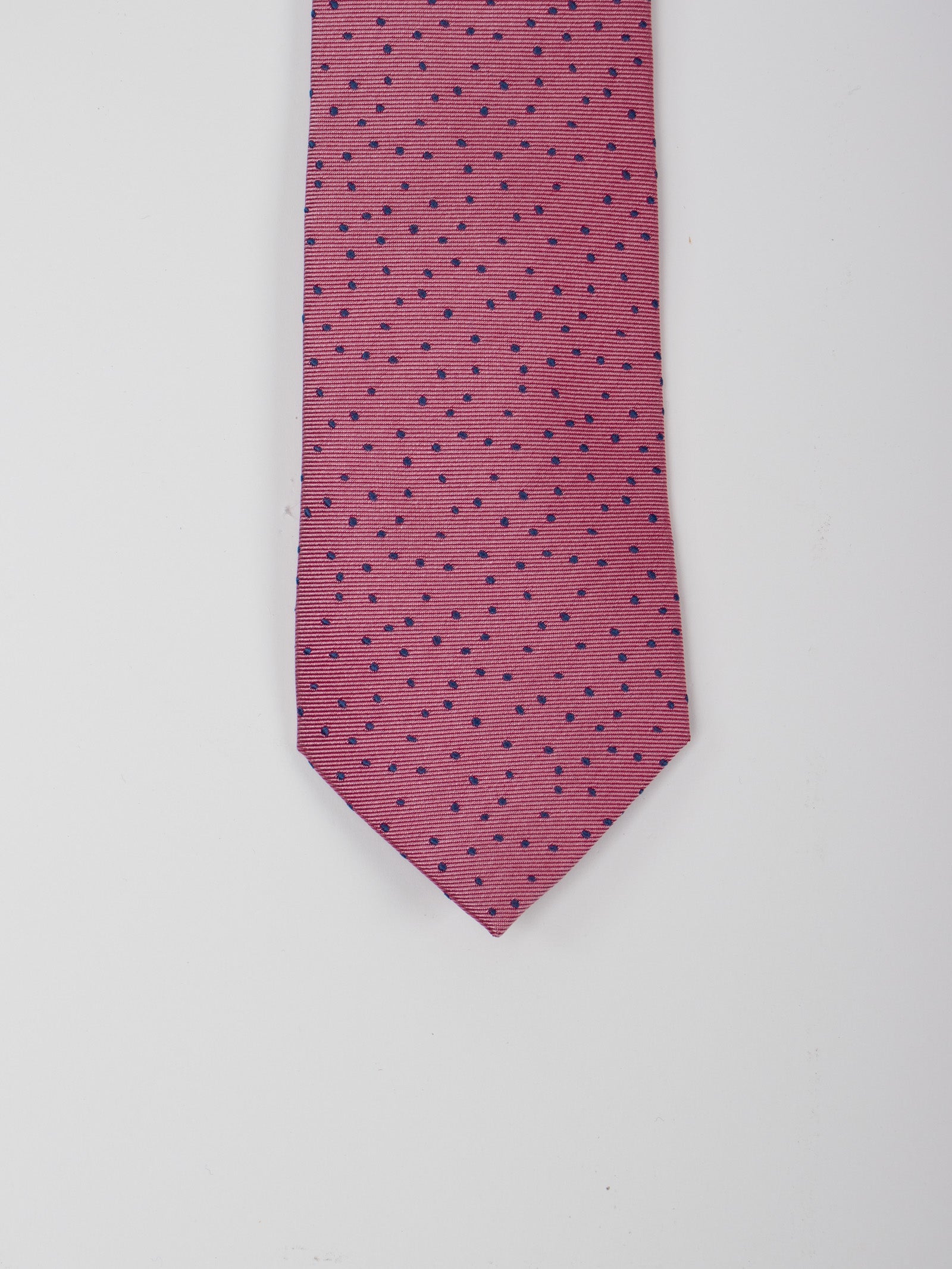 Corbata sarga seda con topos