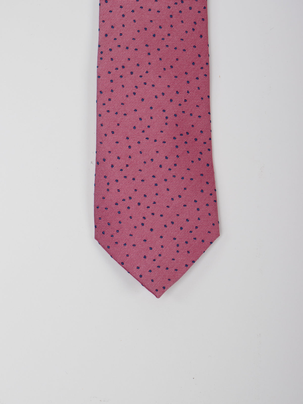 Corbata sarga seda con topos