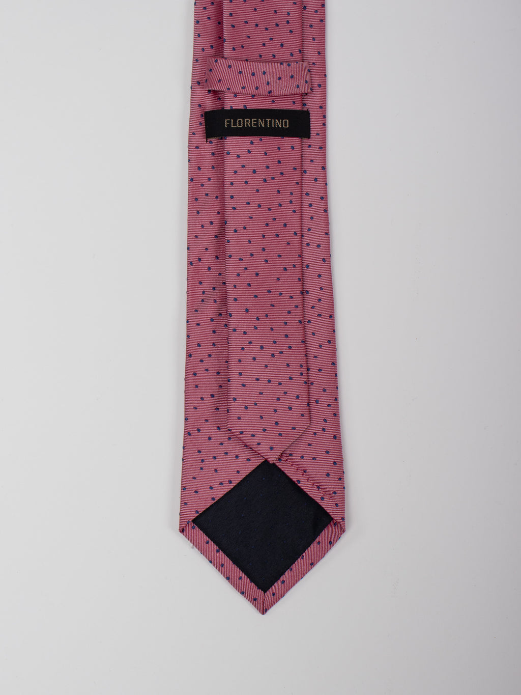 Corbata sarga seda con topos