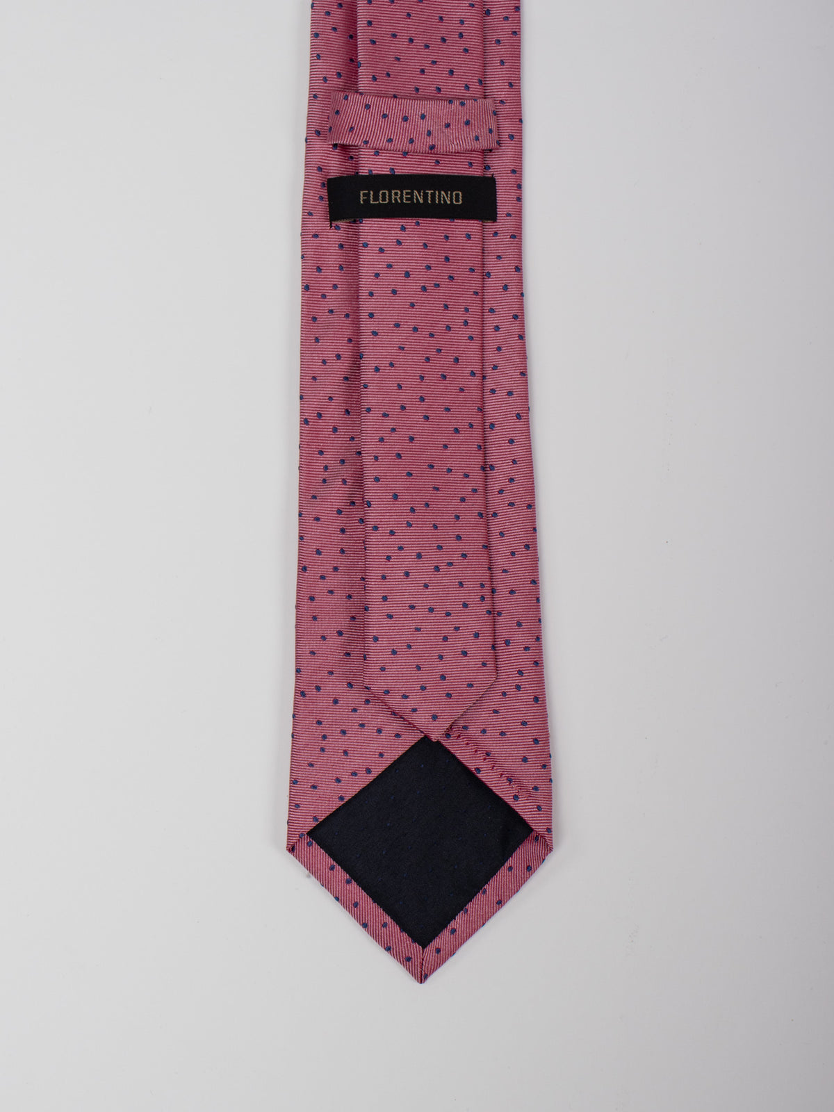 Corbata sarga seda con topos