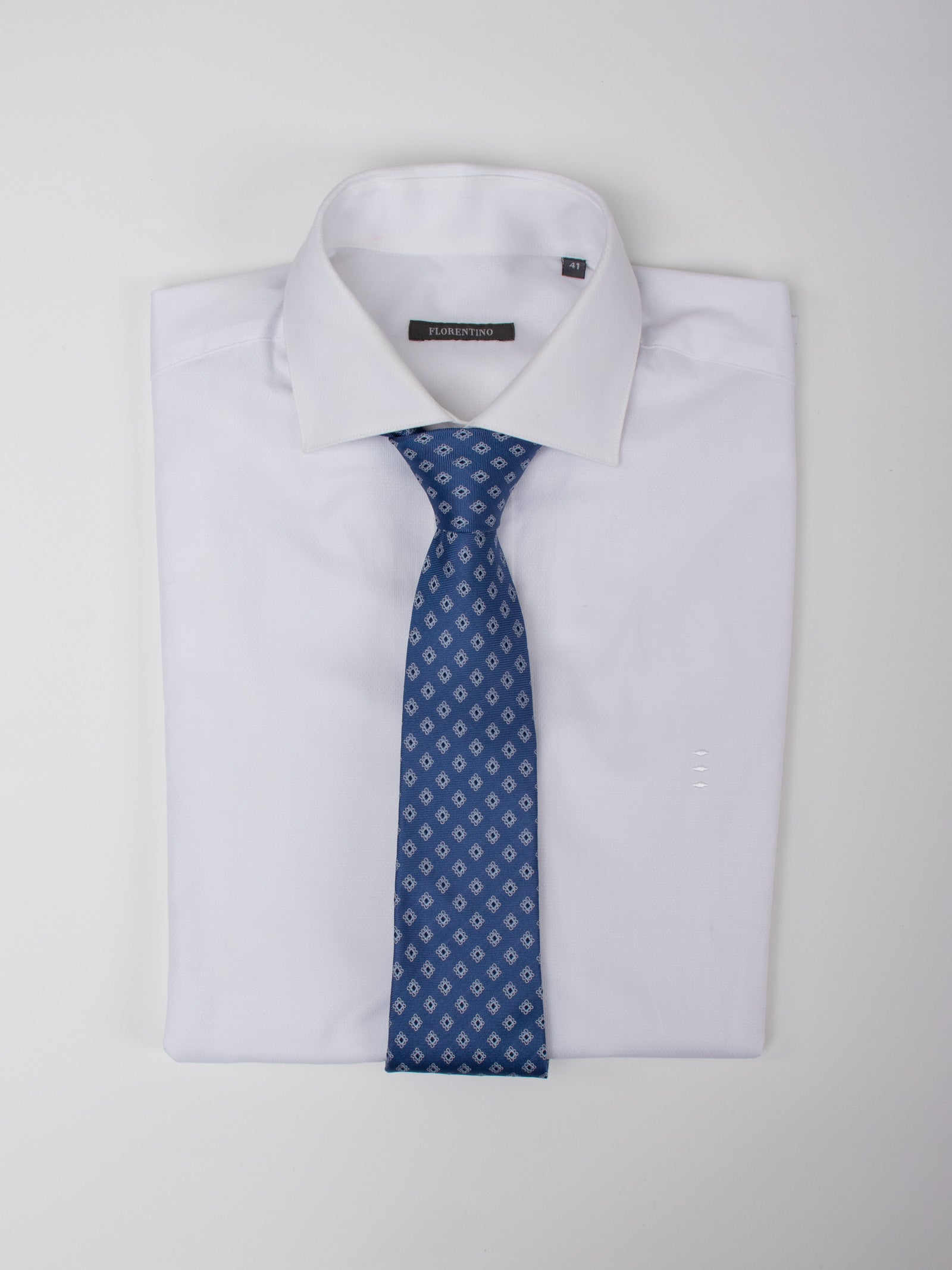 Corbata seda motivos geométricos