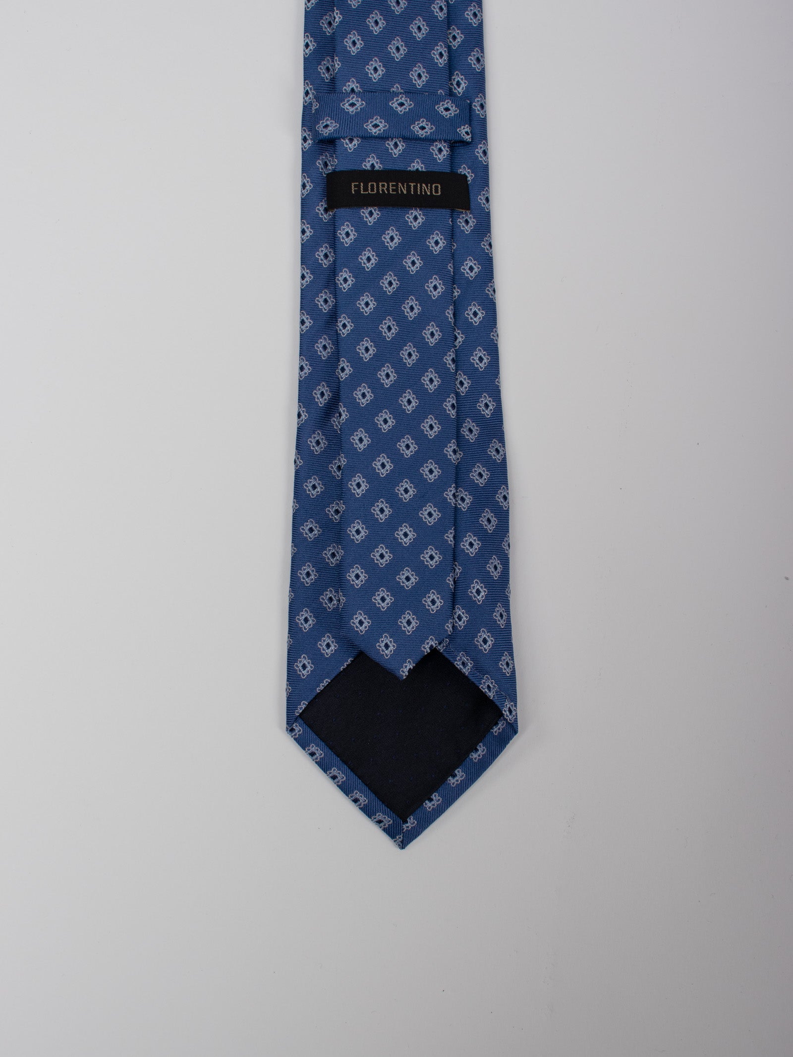 Corbata seda motivos geométricos
