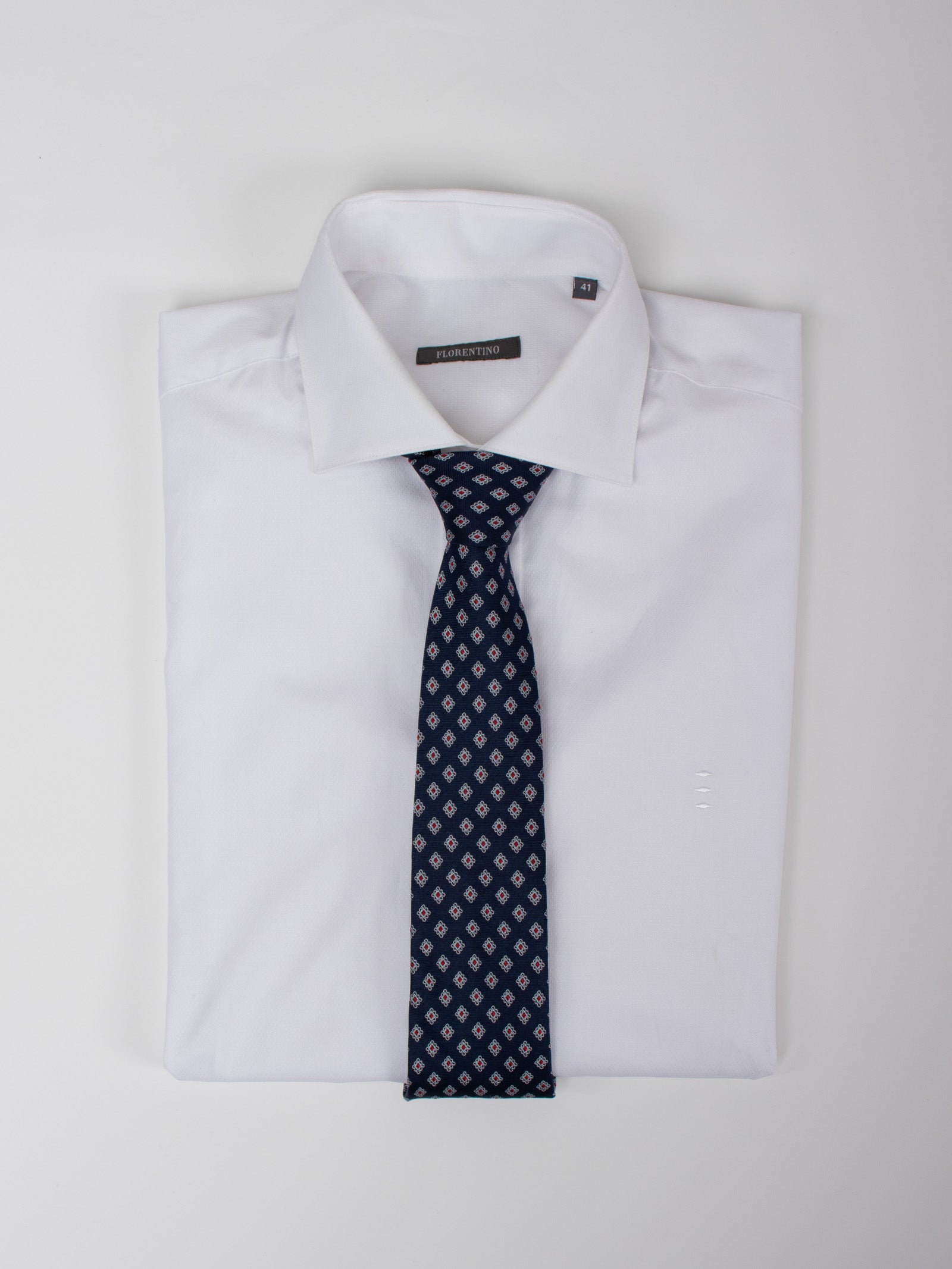 Corbata seda motivos geométricos