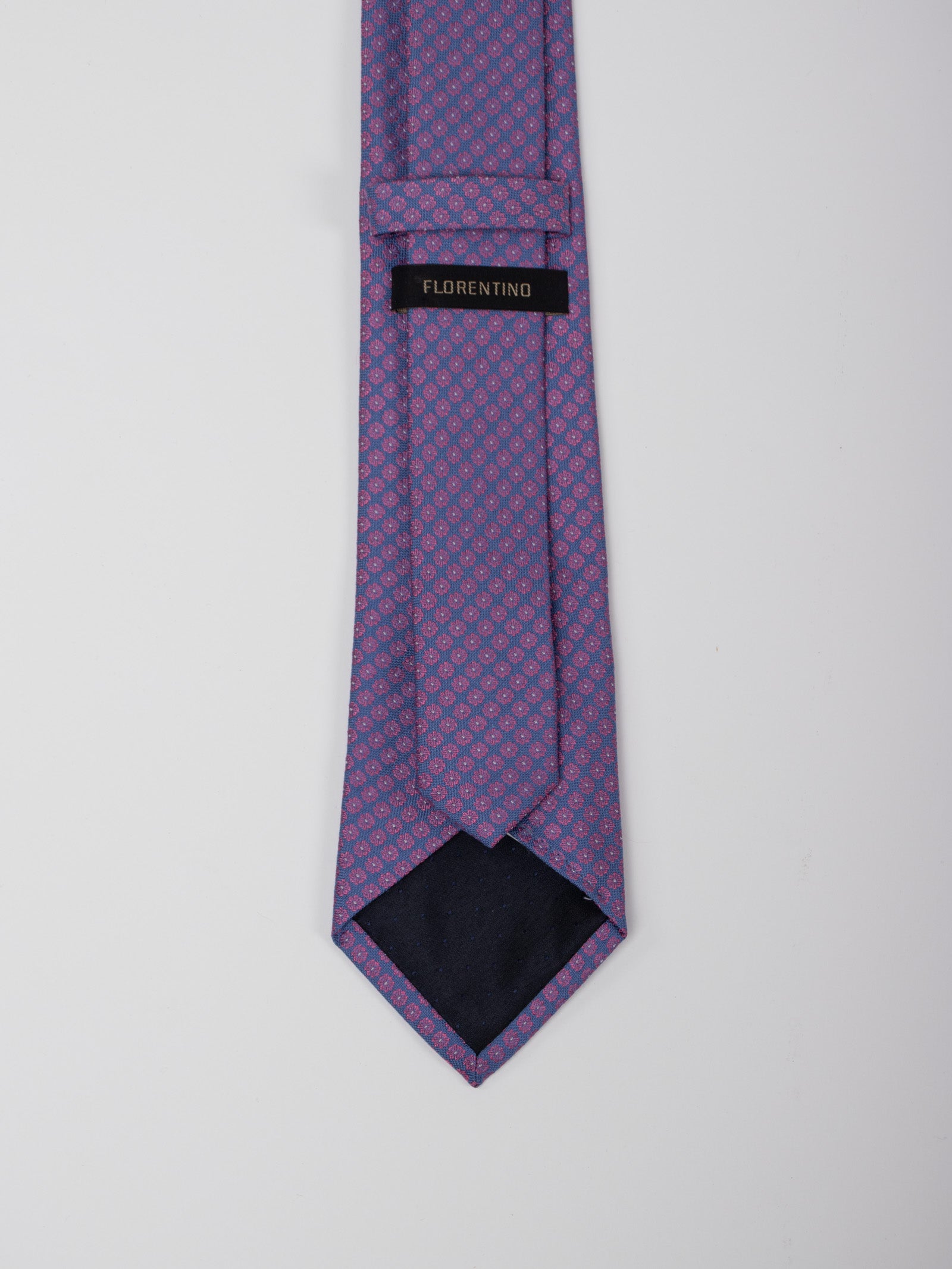 Corbata seda motivo flores