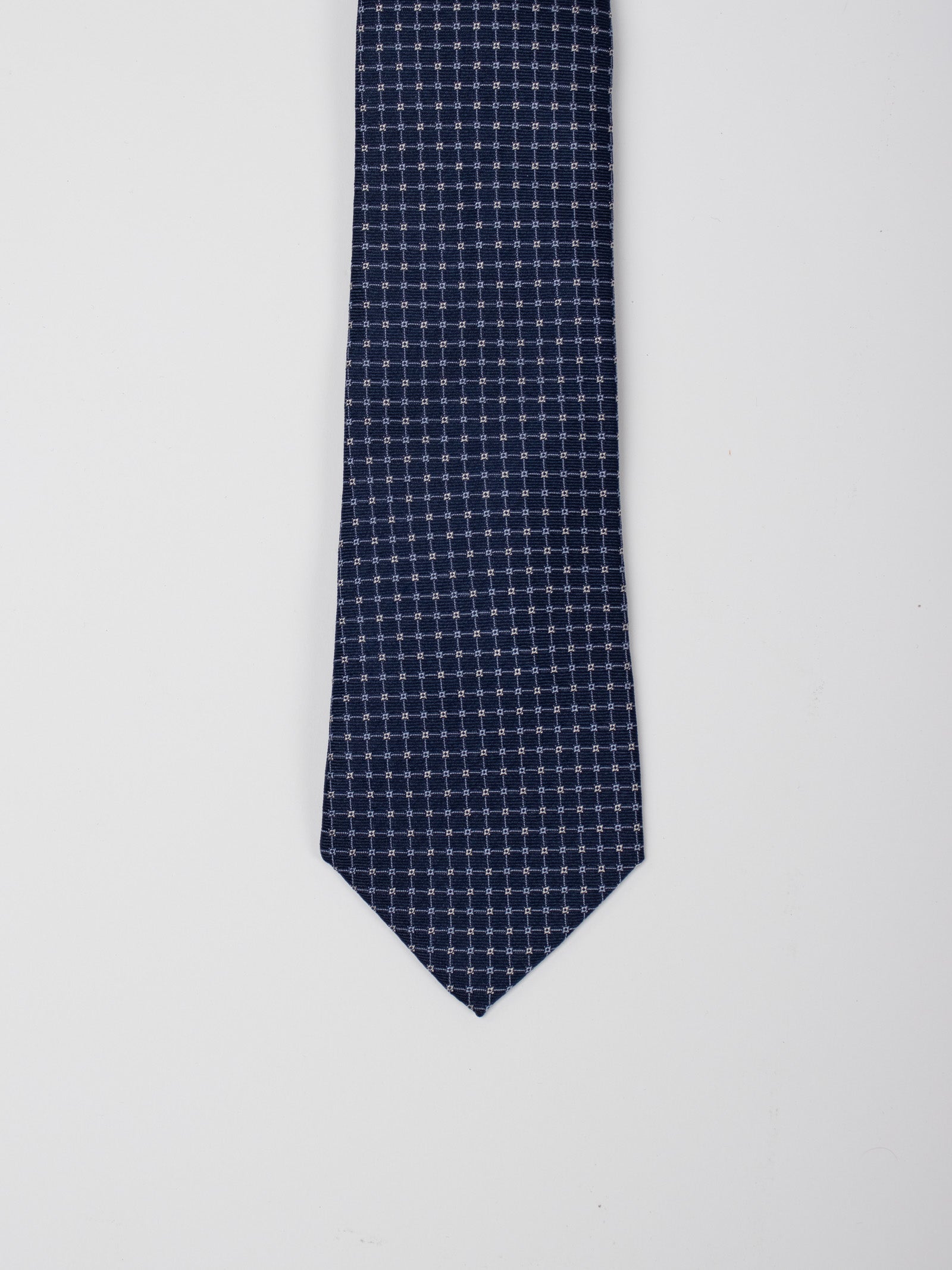 Corbata seda motivos geométricos