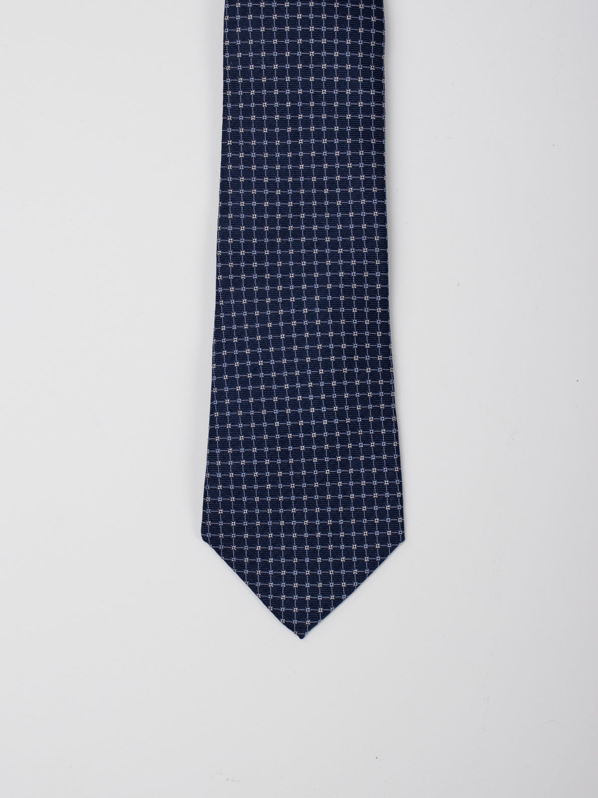 Corbata seda motivos geométricos