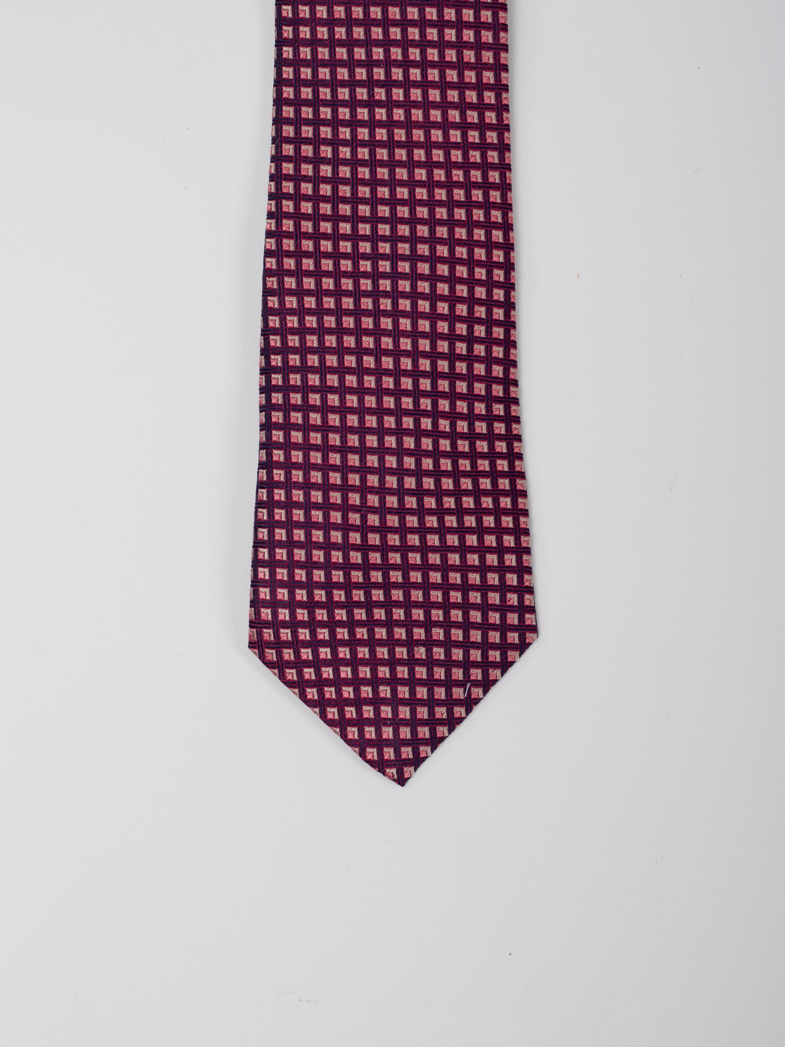 Corbata seda motivos geométricos
