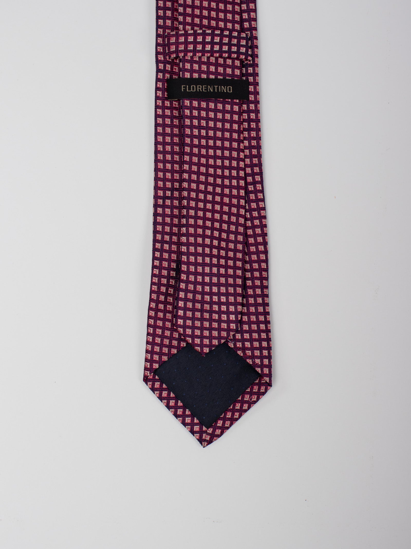 Corbata seda motivos geométricos