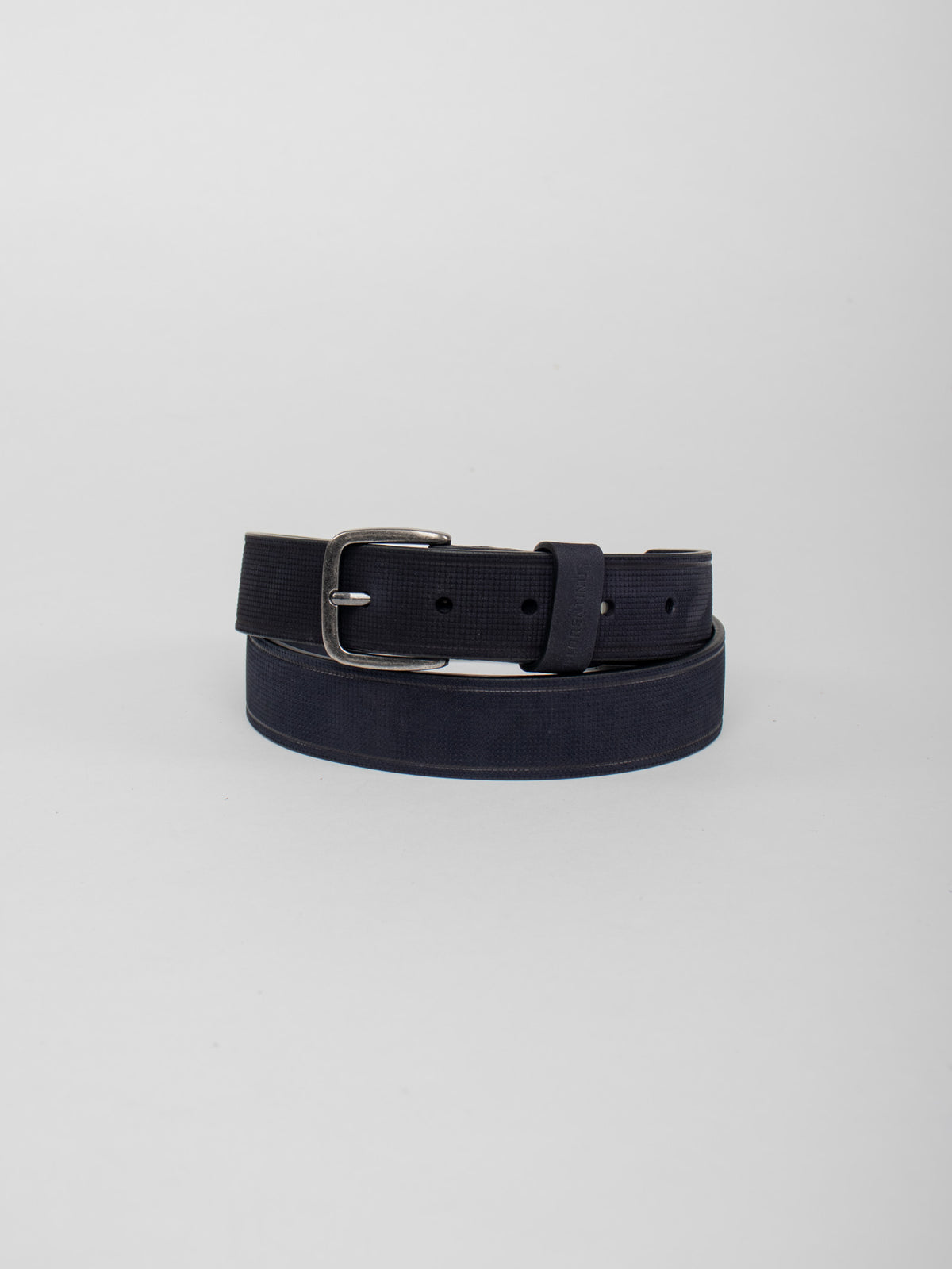 Embossed leather belt