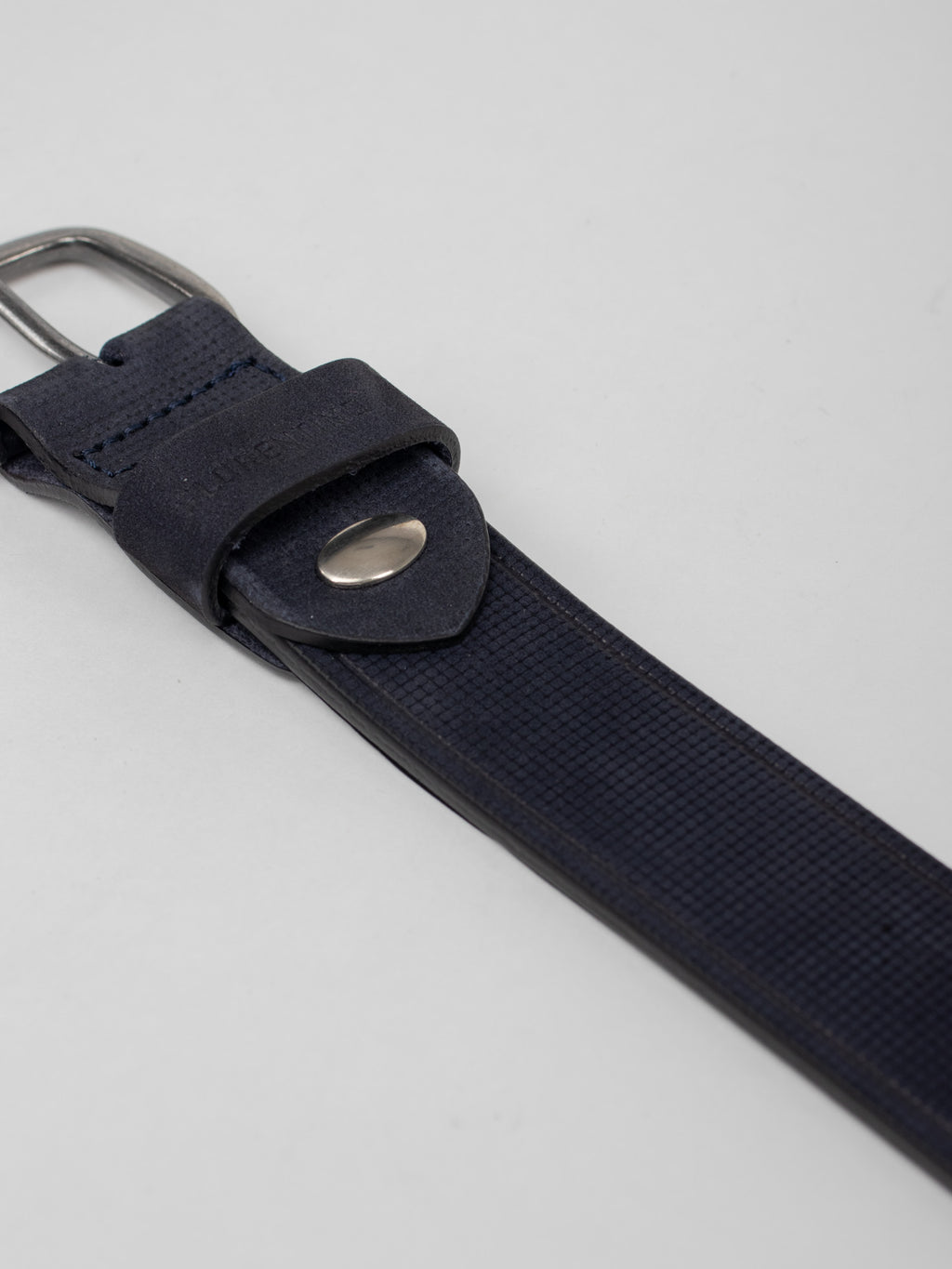 Embossed leather belt