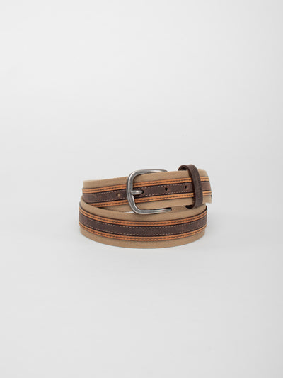 Combined leather belt