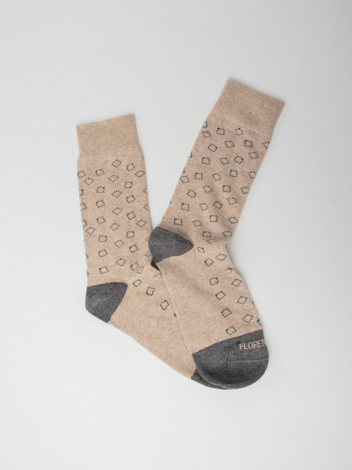 Socks with geometric pattern