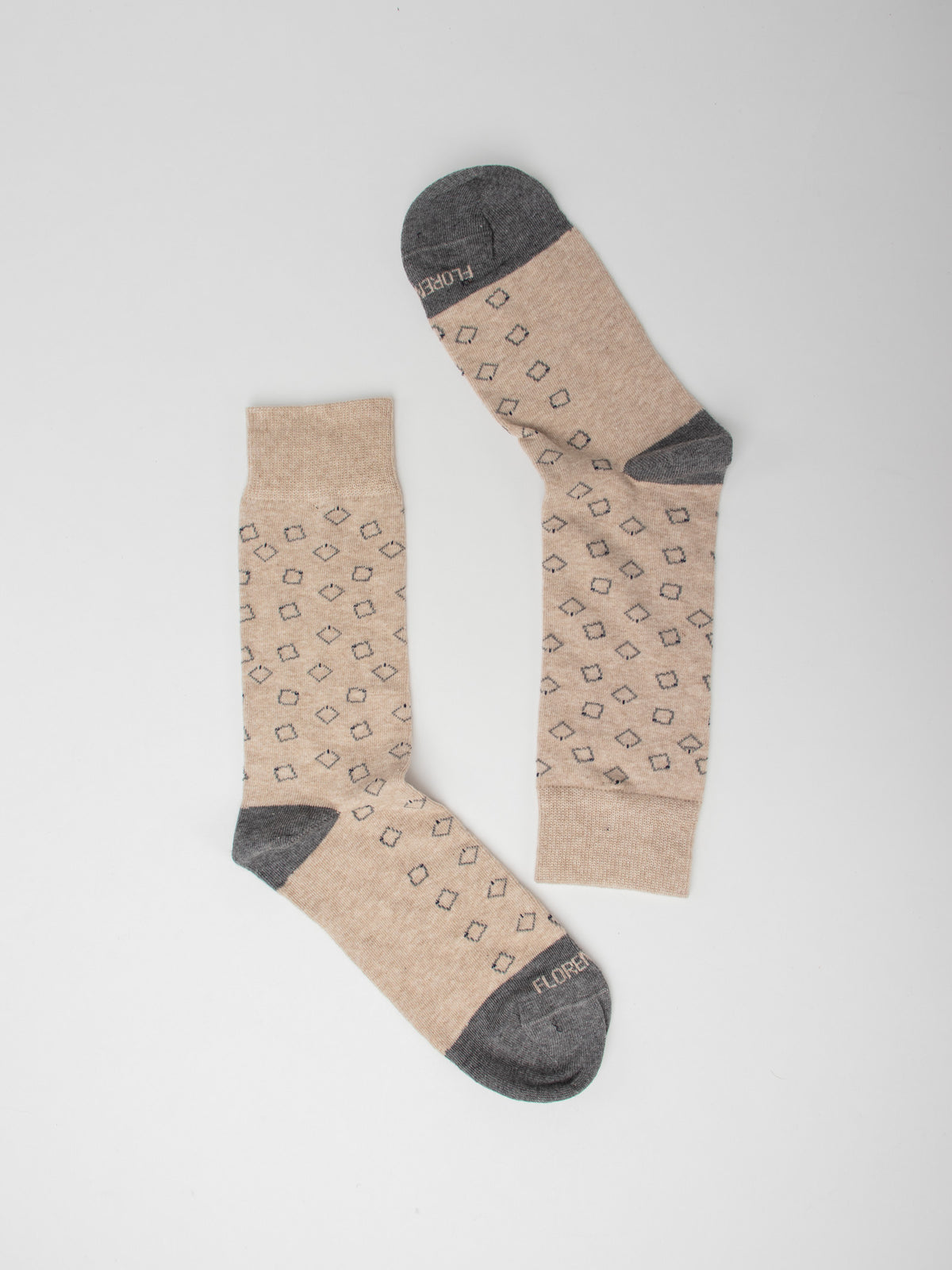 Socks with geometric pattern