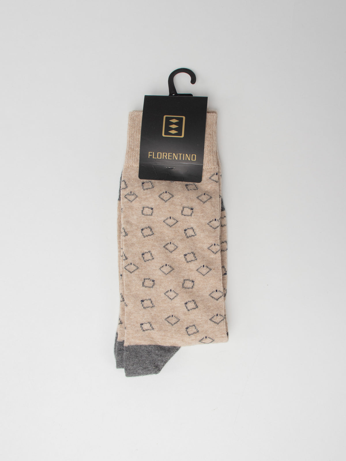 Socks with geometric pattern
