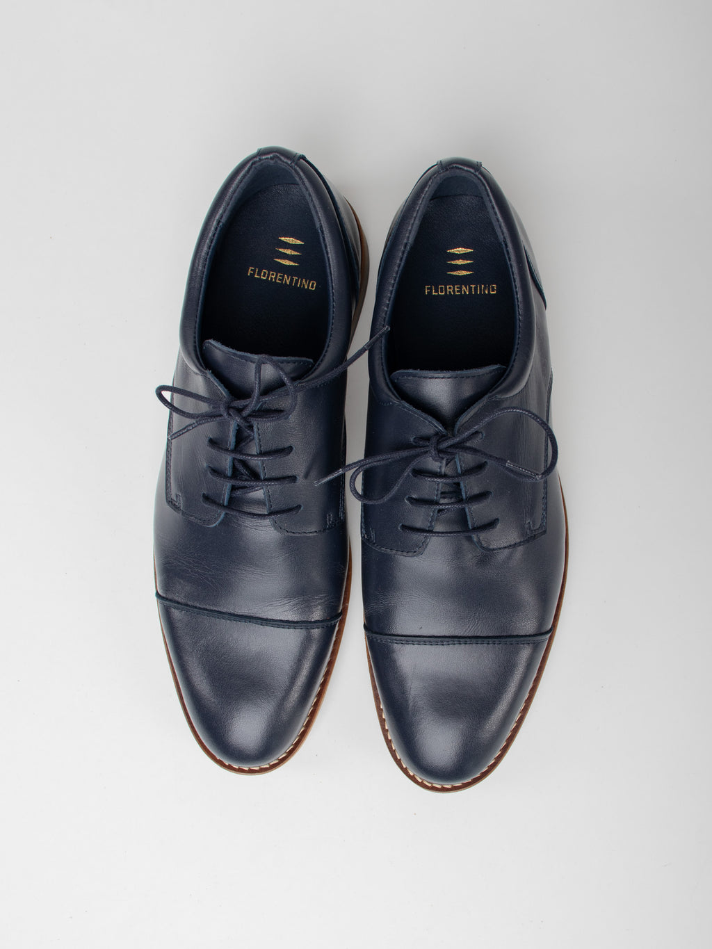 Leather blucher shoes