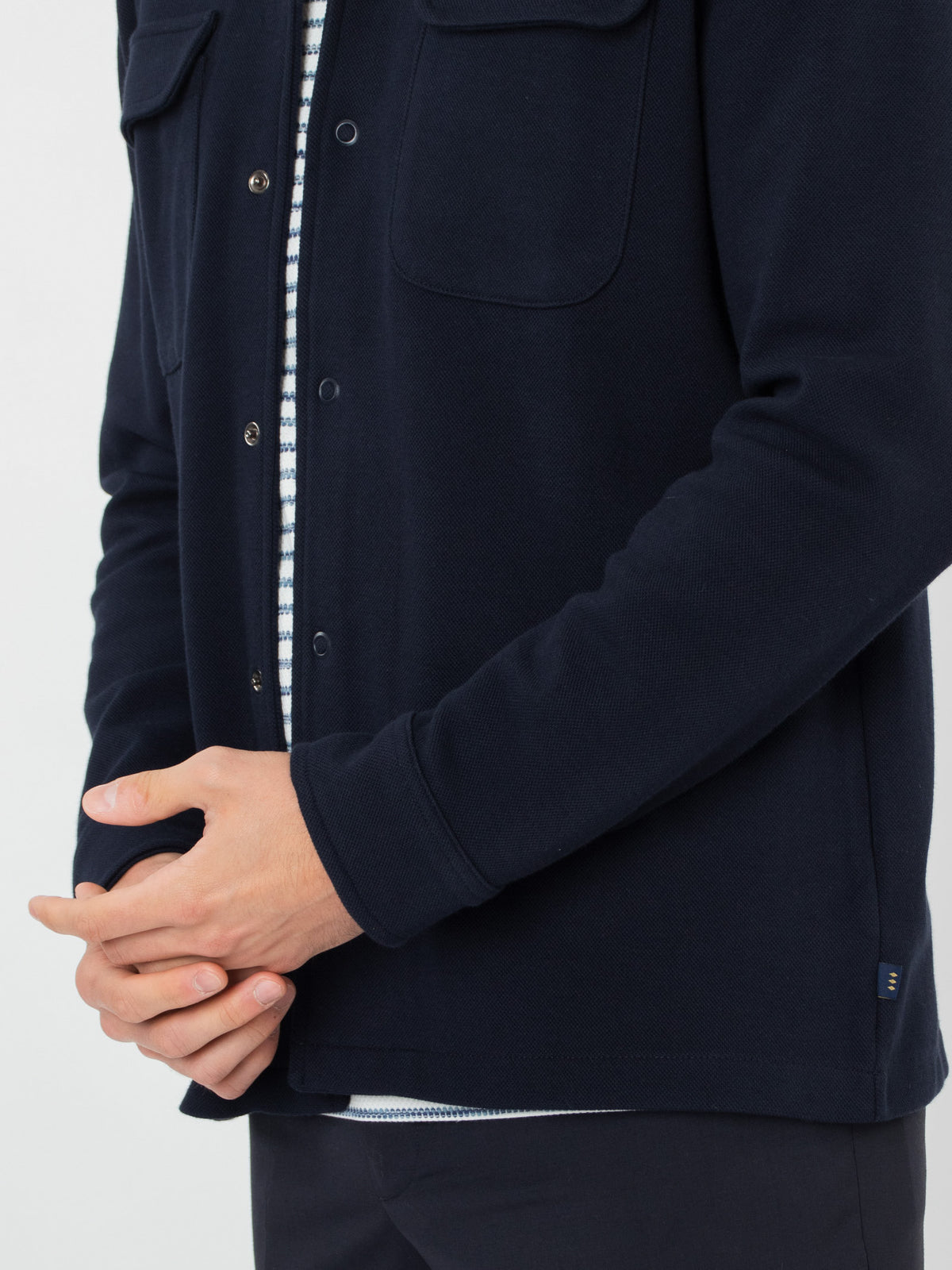 Overshirt with patch pockets