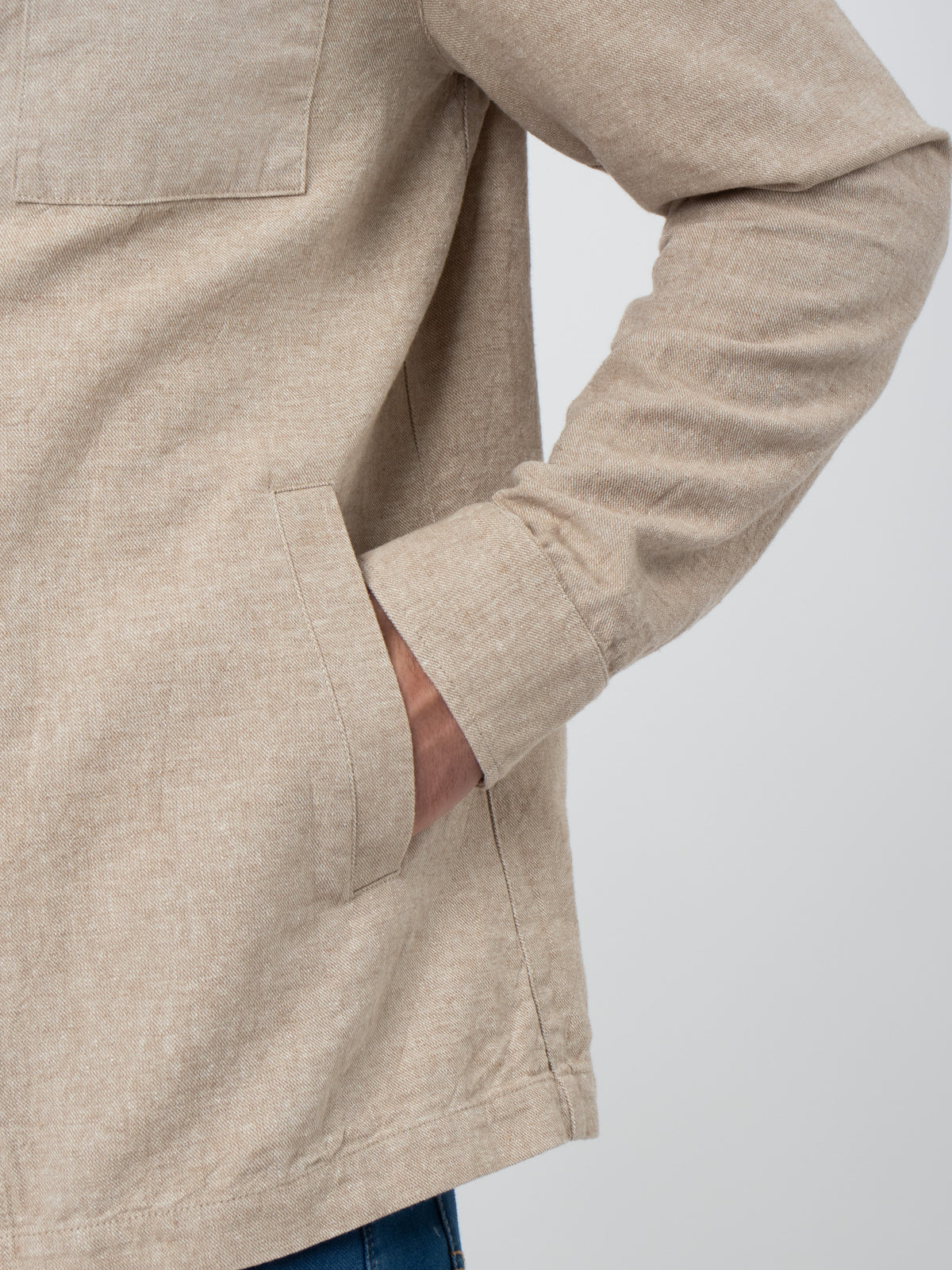 Slim fit utility overshirt