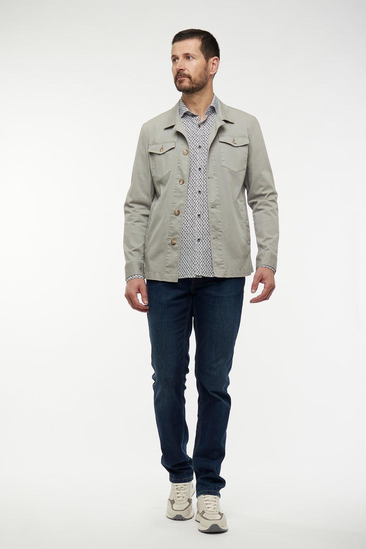 Sobrecamisa micro-espiga slim fit