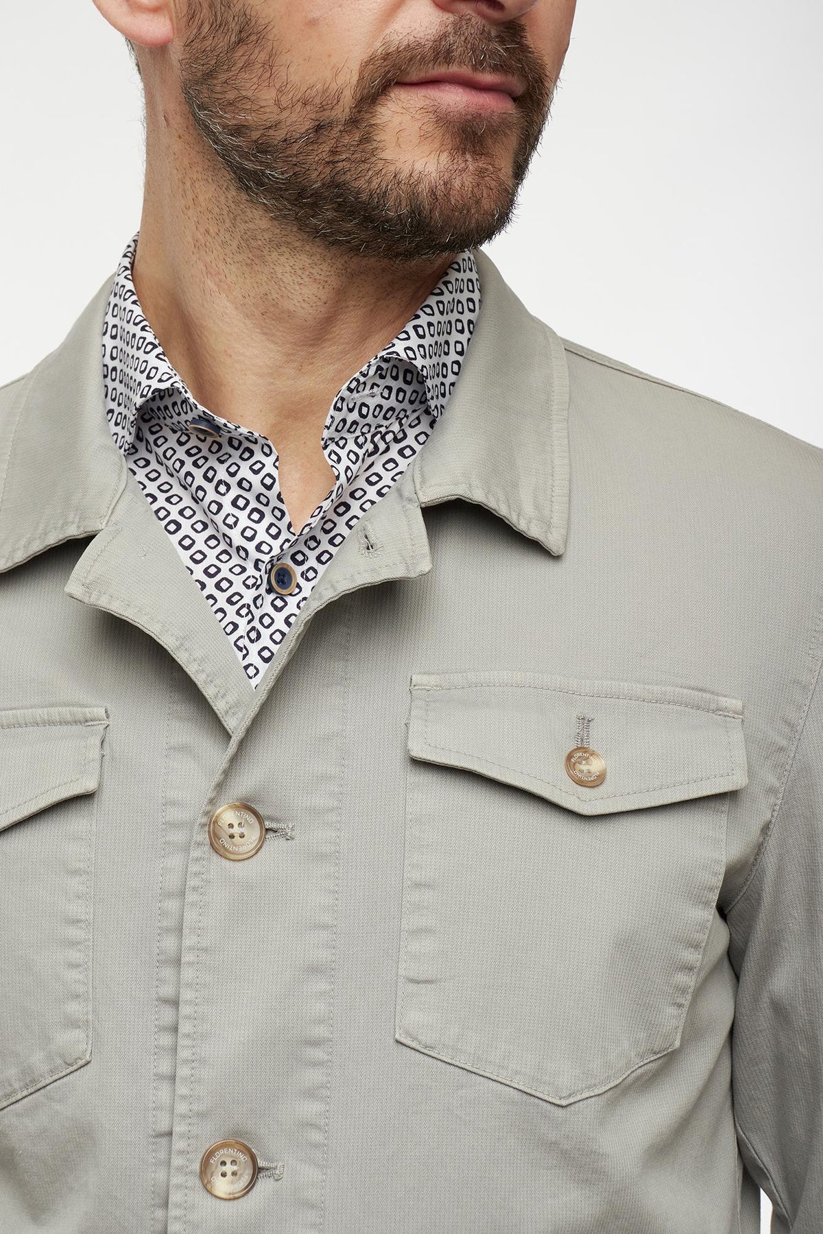 Sobrecamisa micro-espiga slim fit