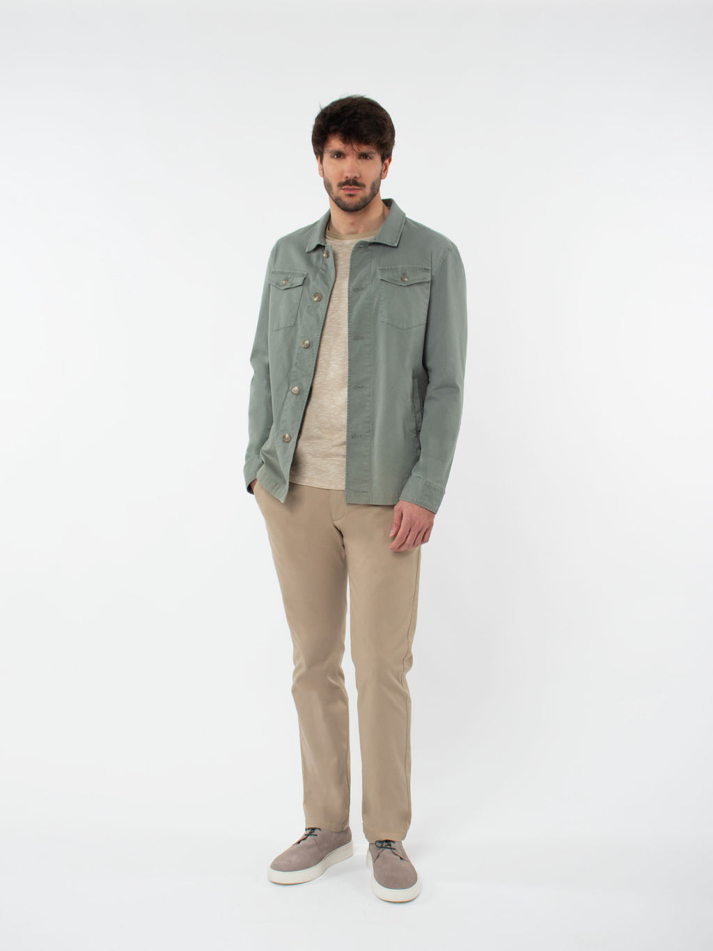 Sobrecamisa micro-espiga slim fit