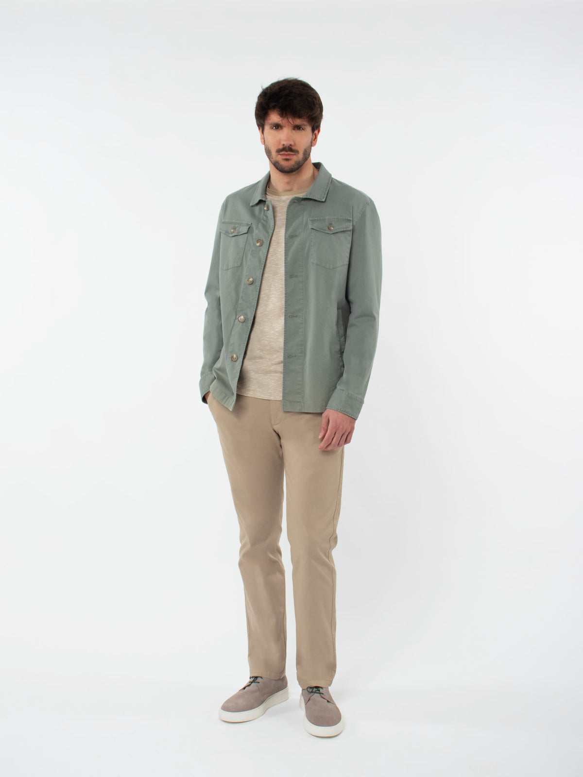 Sobrecamisa micro-espiga slim fit