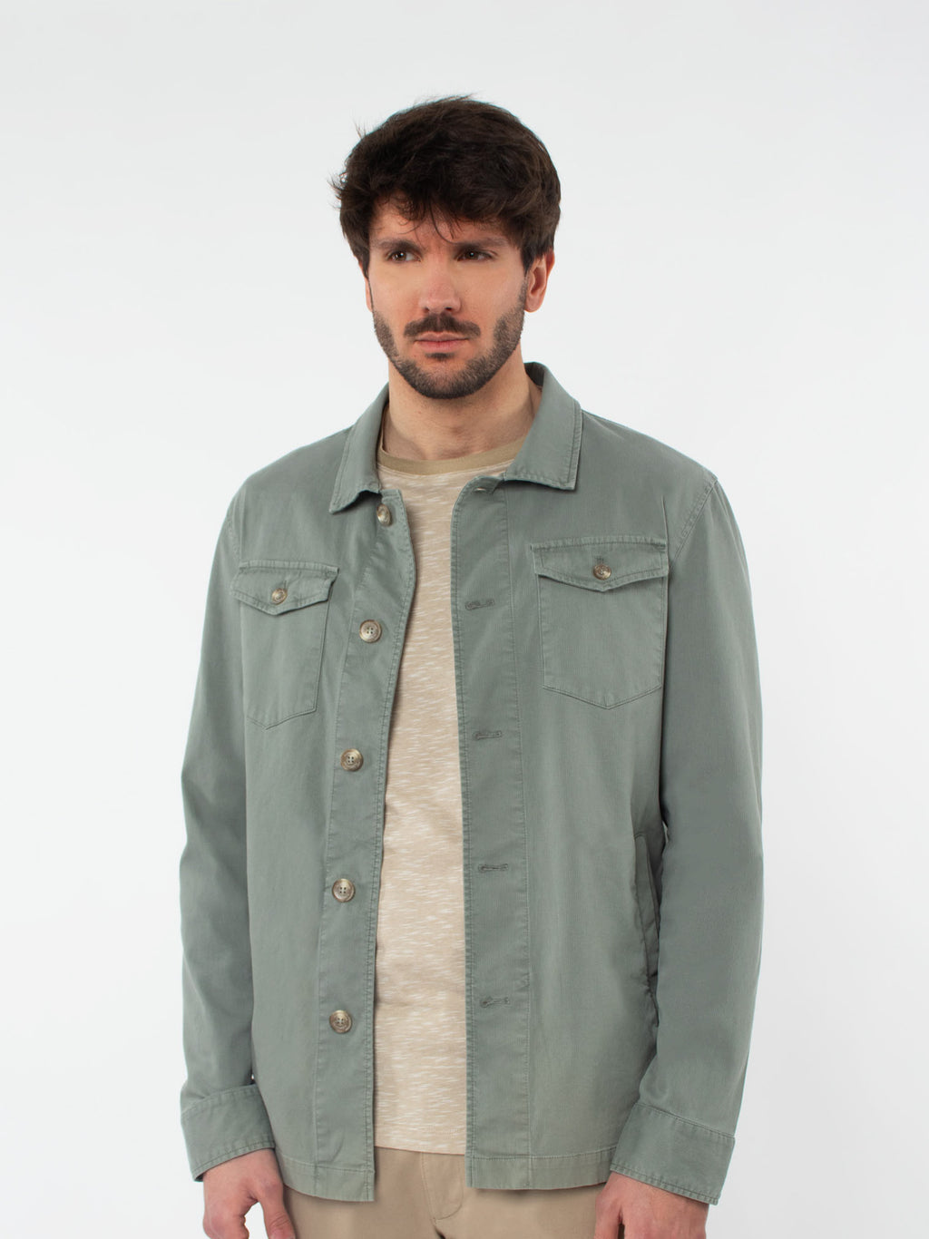 Sobrecamisa micro-espiga slim fit
