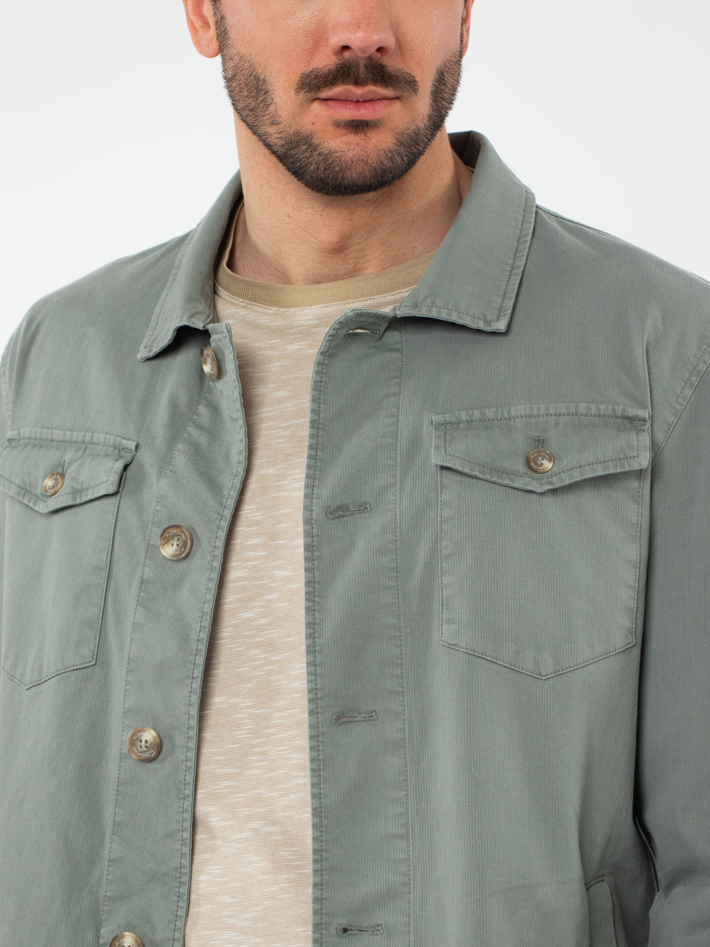 Sobrecamisa micro-espiga slim fit