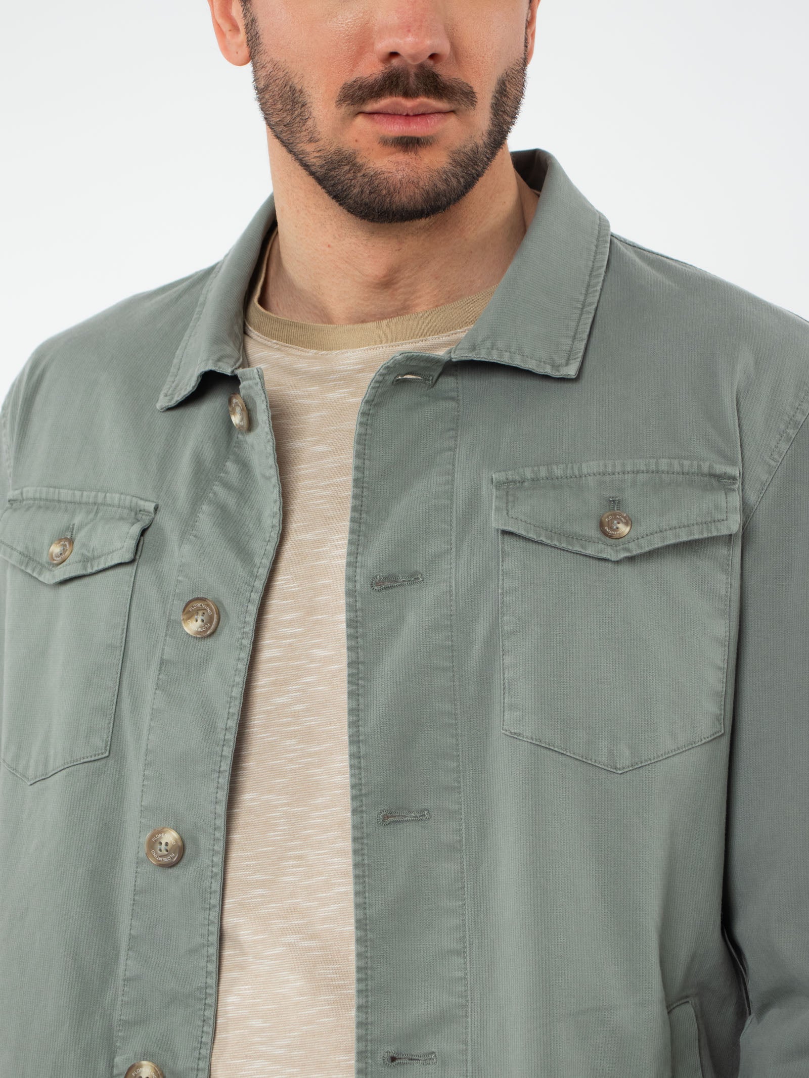 Sobrecamisa micro-espiga slim fit