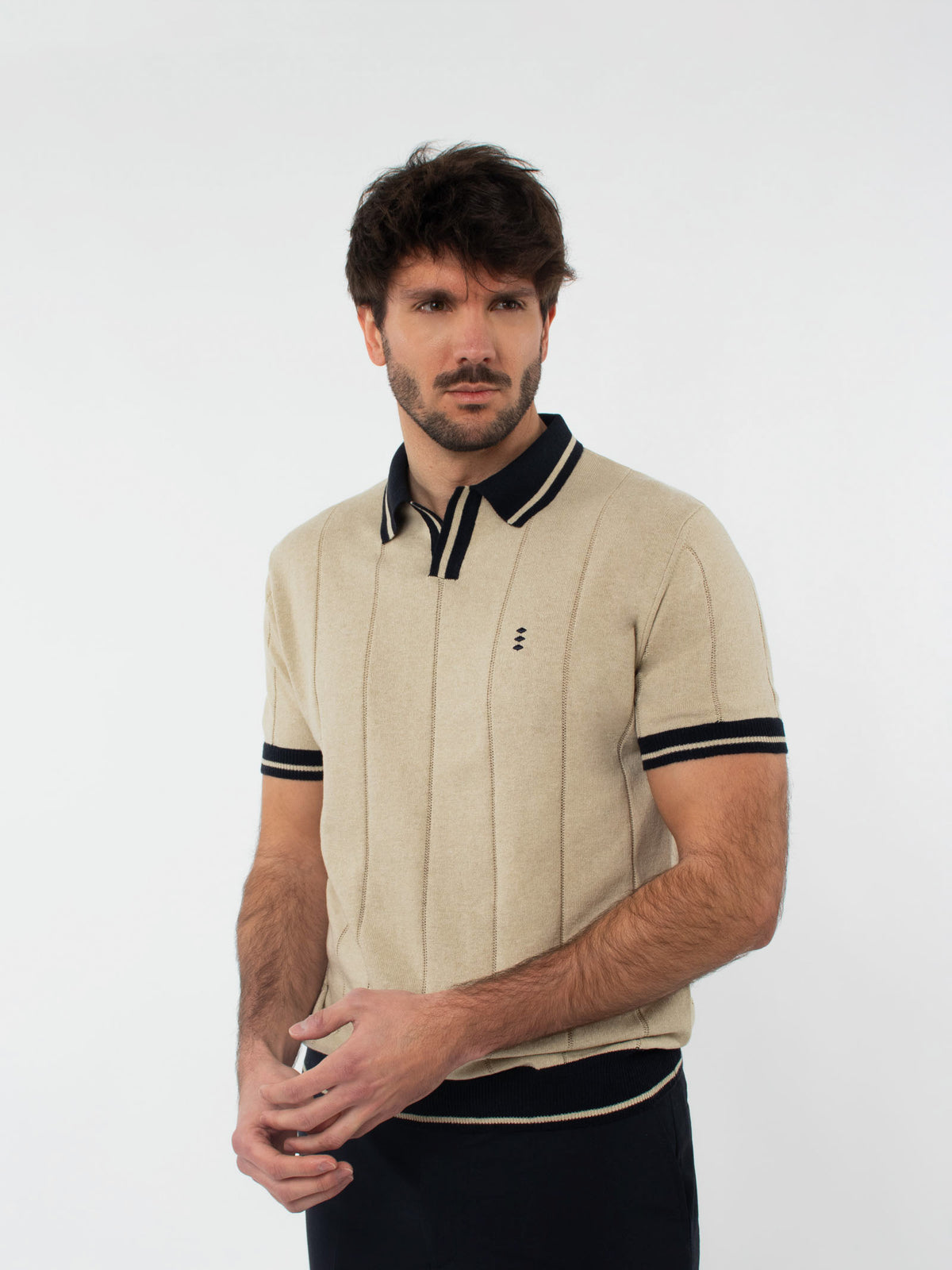 Knitted polo shirt