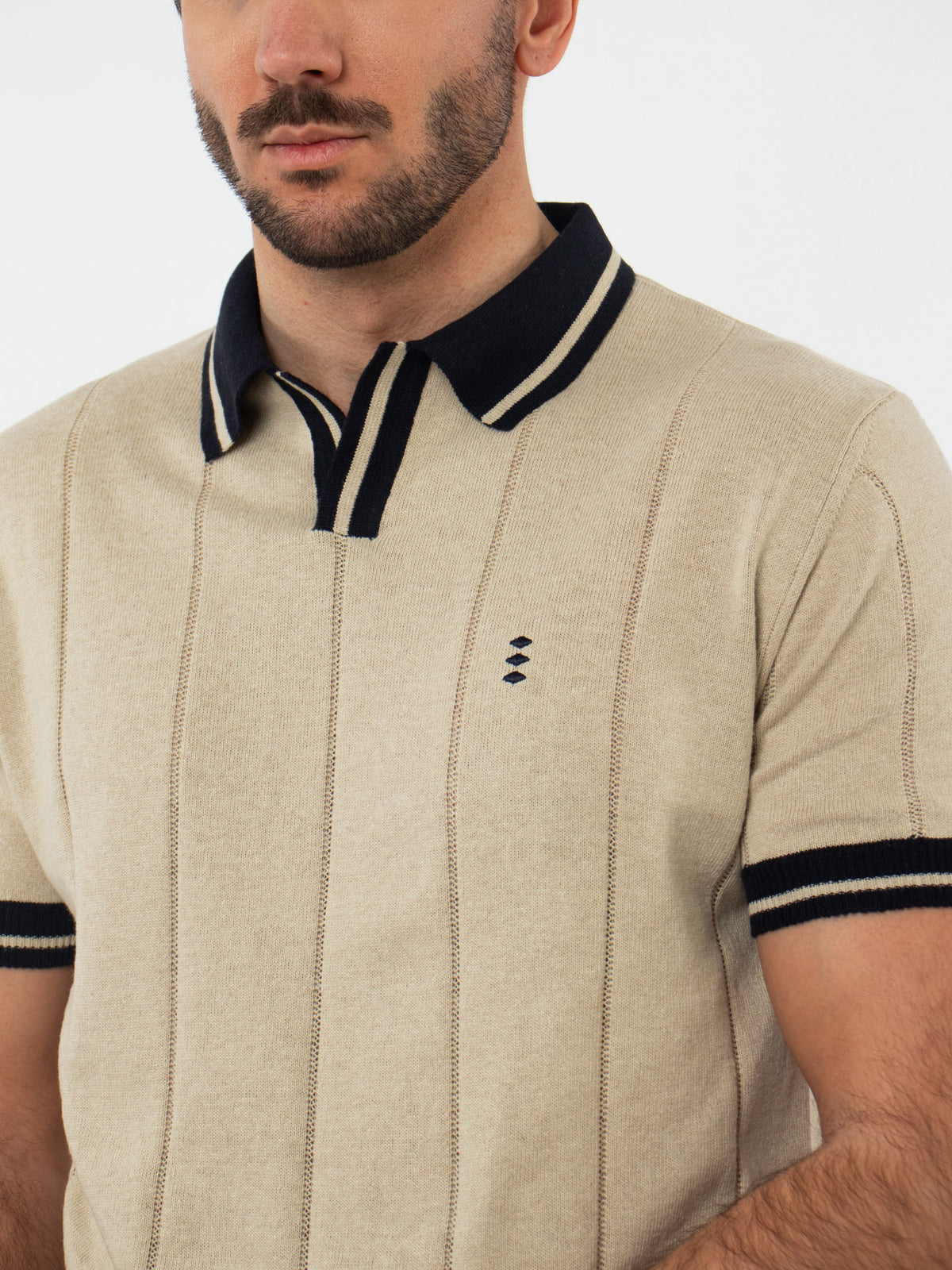Knitted polo shirt