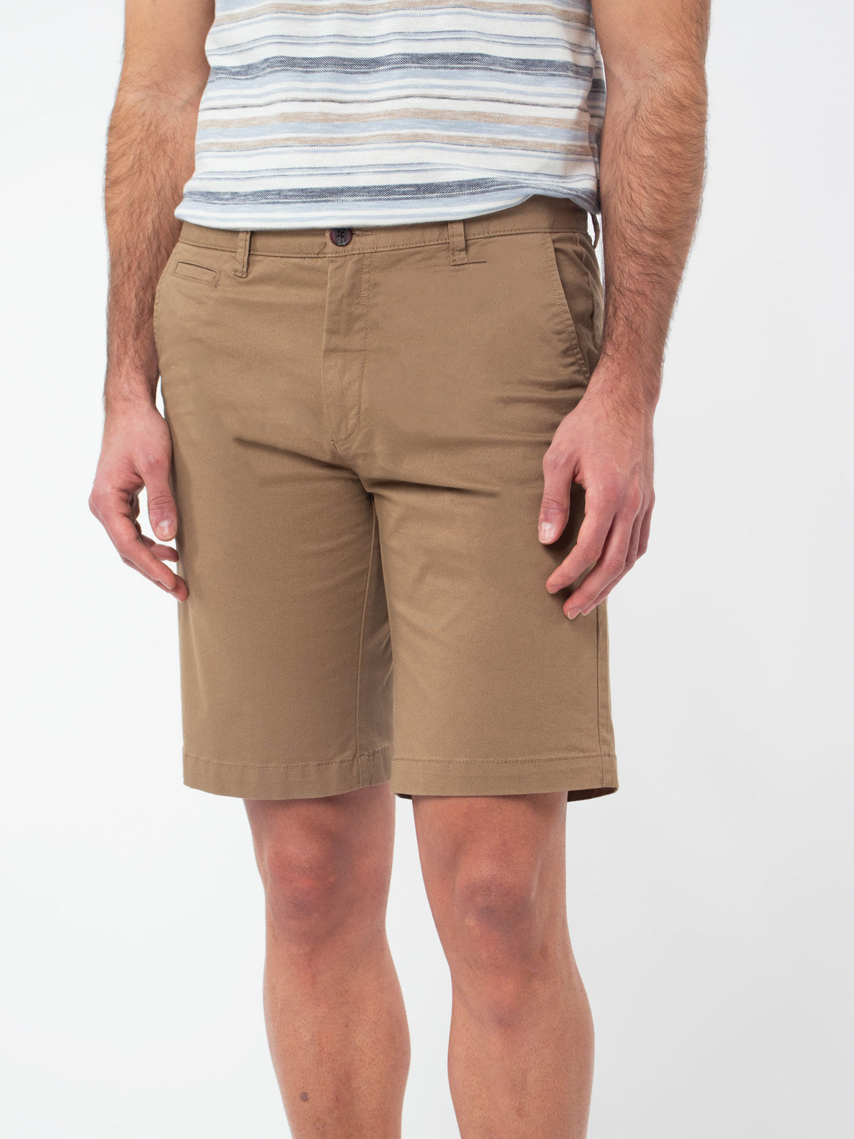 Micro-pattern regular fit shorts