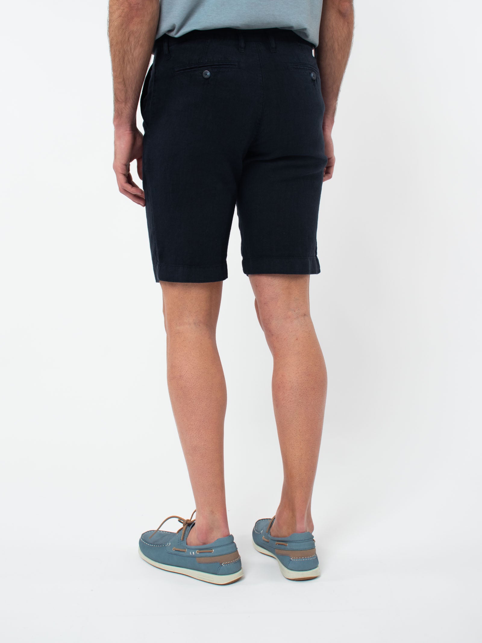 Regular fit linen shorts