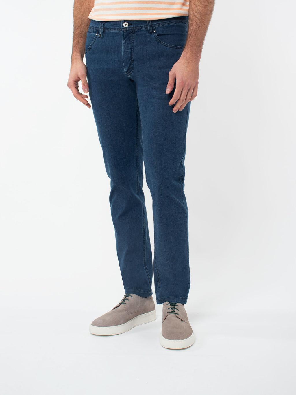 Pantalón vaquero slim fit acabado bleach