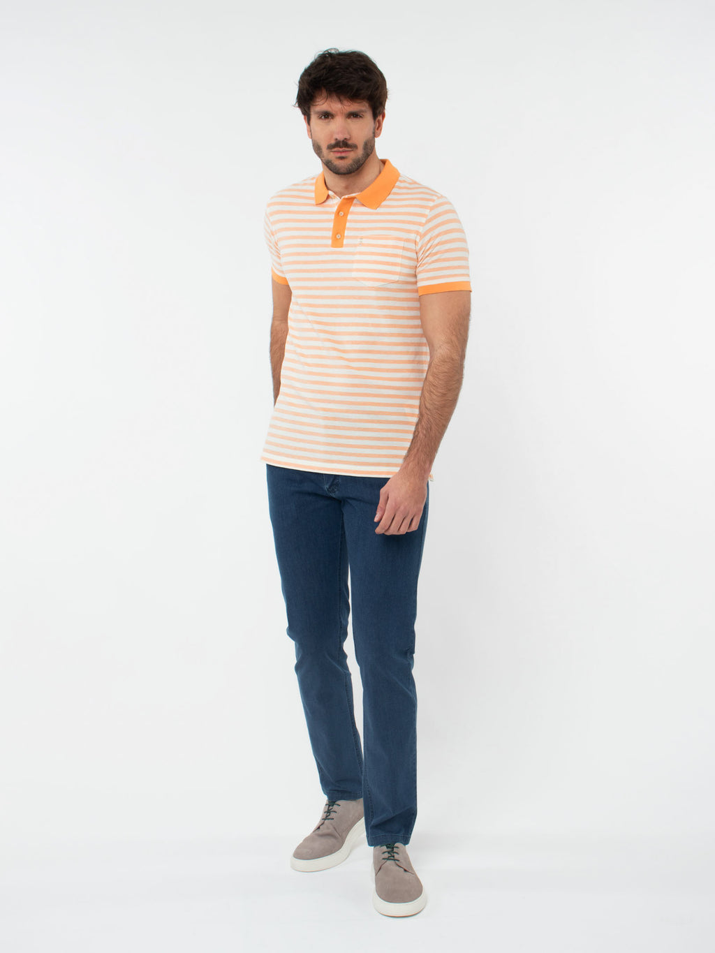 Pantalón vaquero slim fit acabado bleach