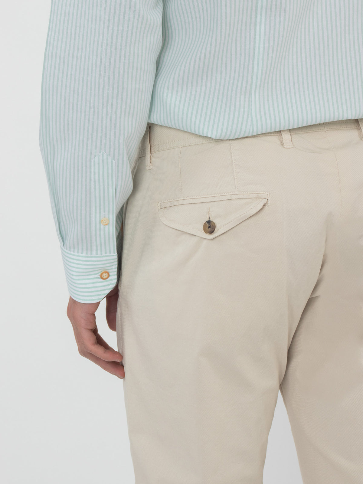 Slim fit chino trousers with pleat