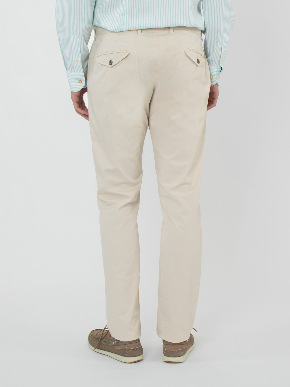 Slim fit chino trousers with pleat