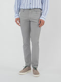 Slim fit textured five pocket trousers