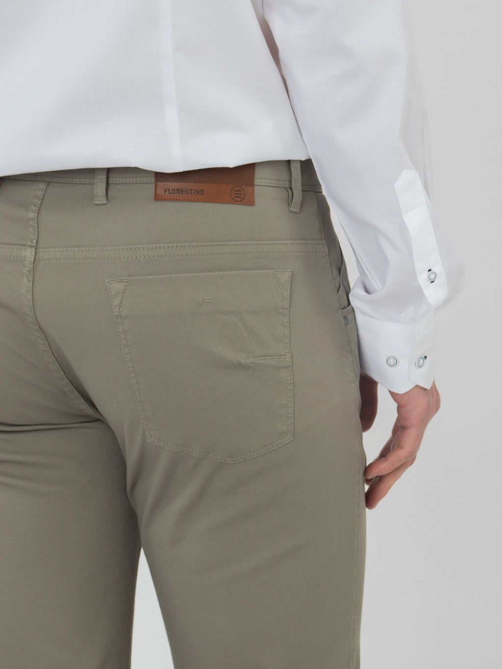 Slim fit micro-pattern five-pocket trousers