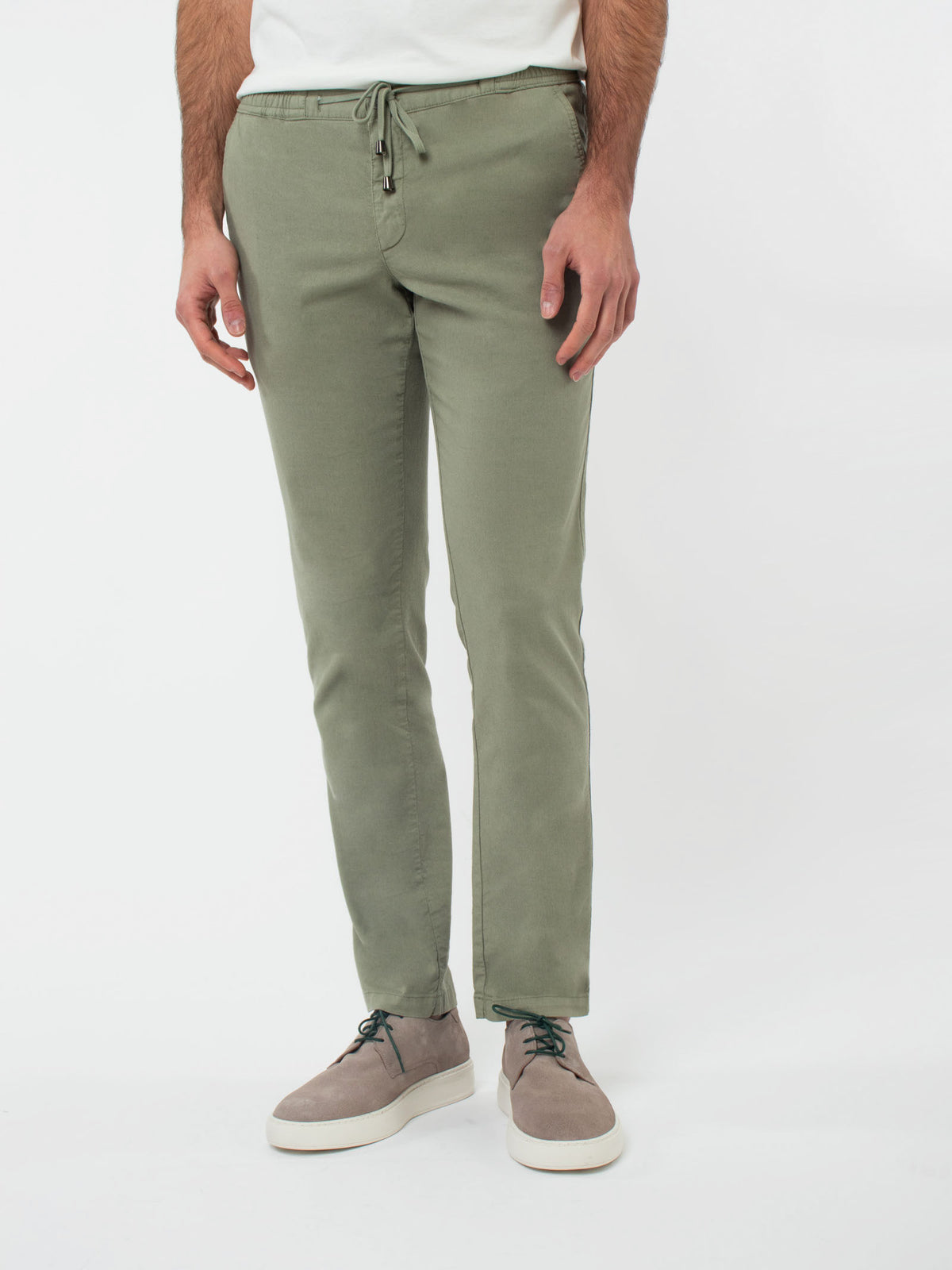 Slim fit twill joggers