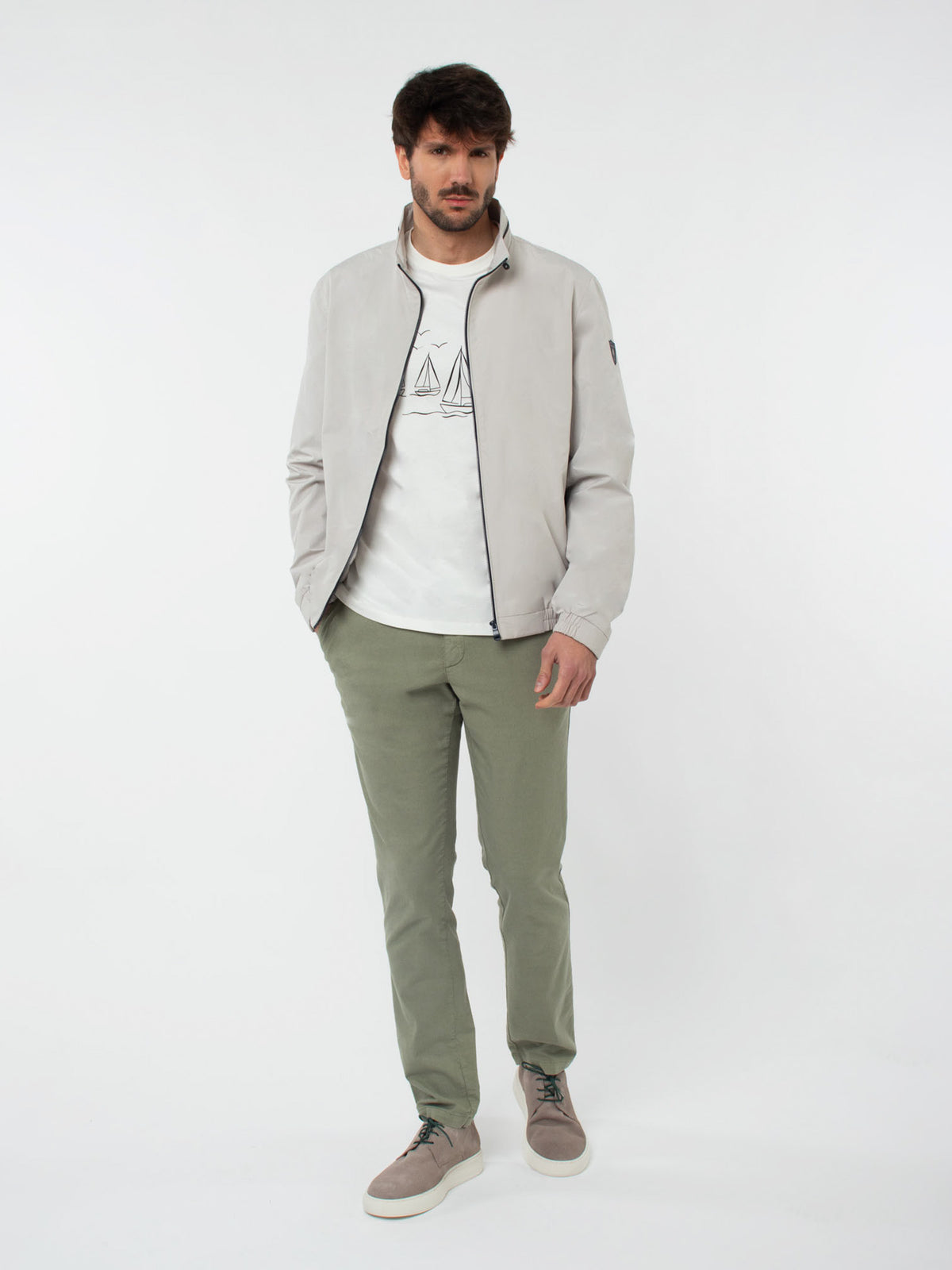 Slim fit twill joggers