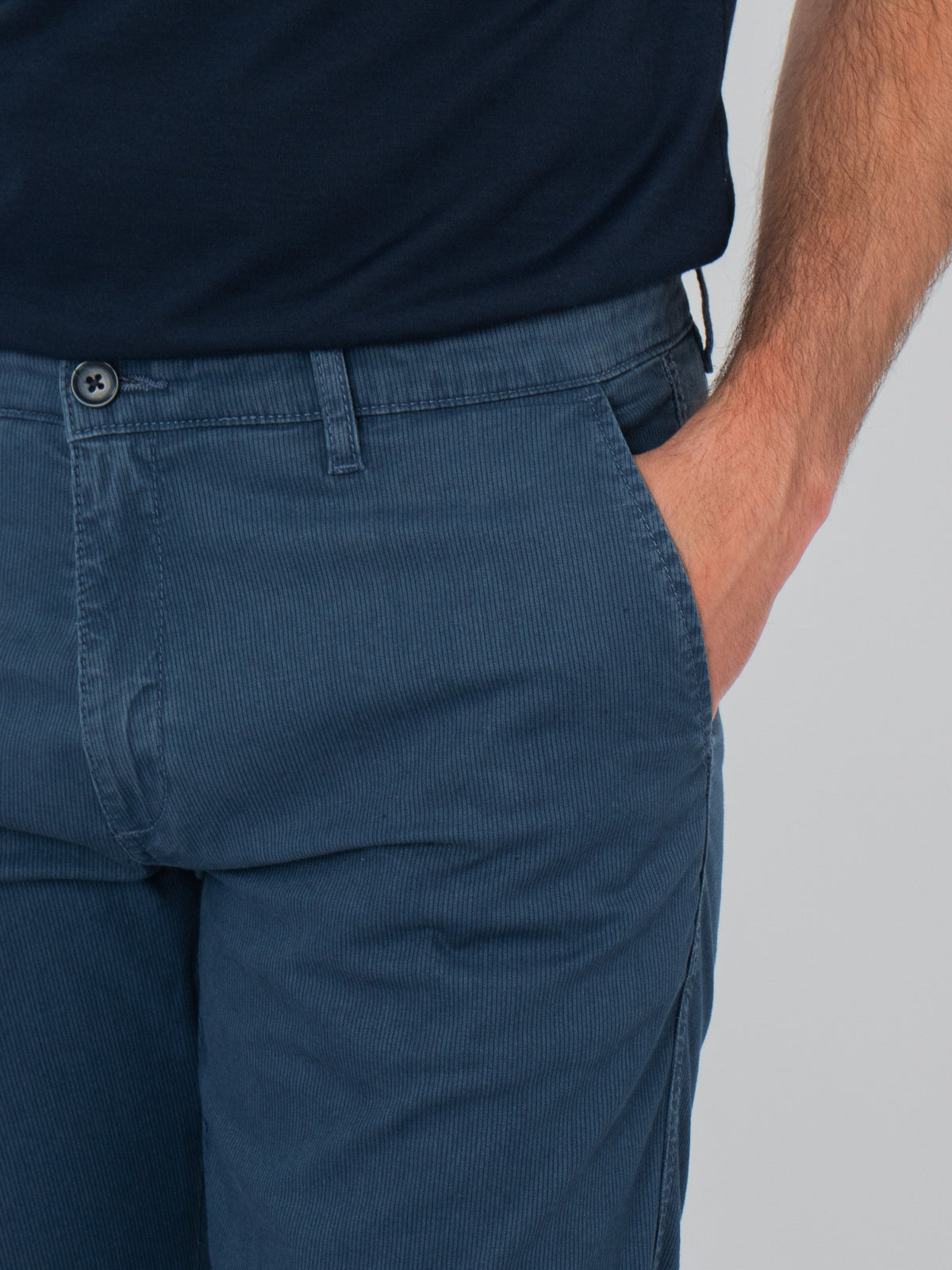 Micro-stripe chino trousers