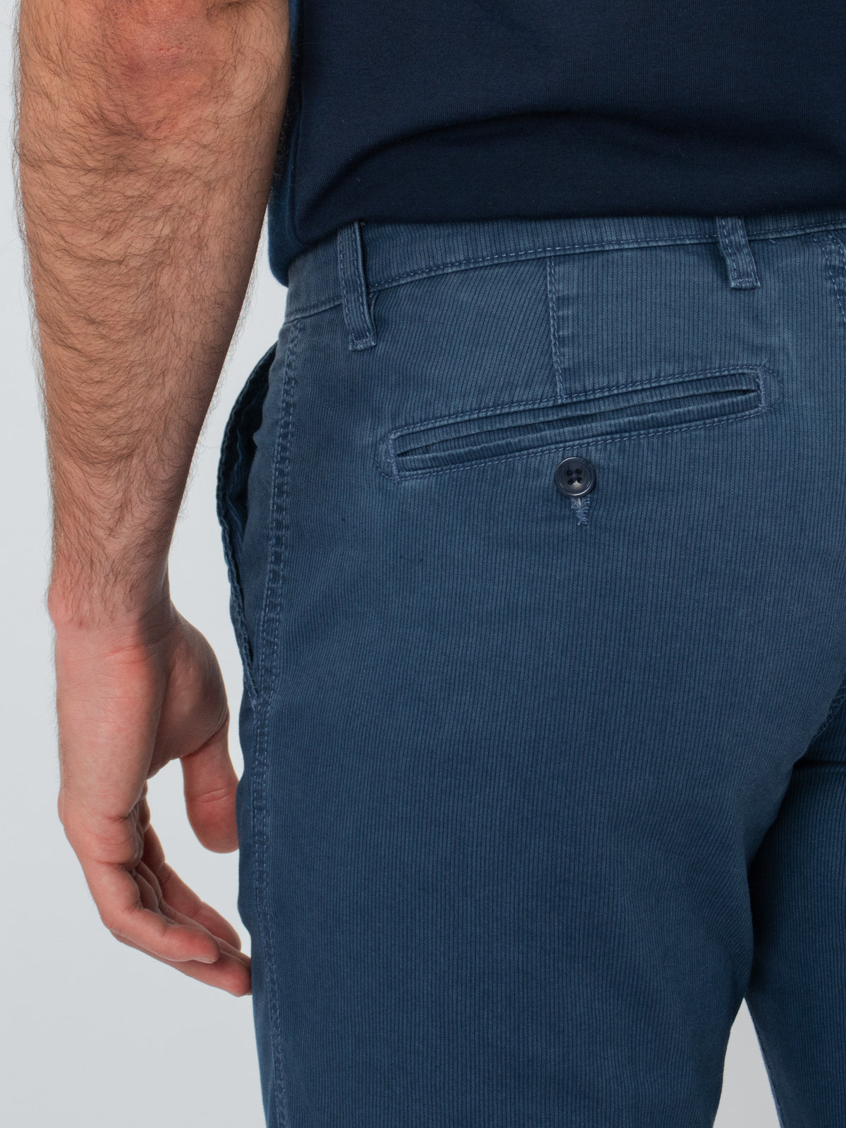 Micro-stripe chino trousers