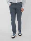 Pantalón tejanero microdibujo slim fit