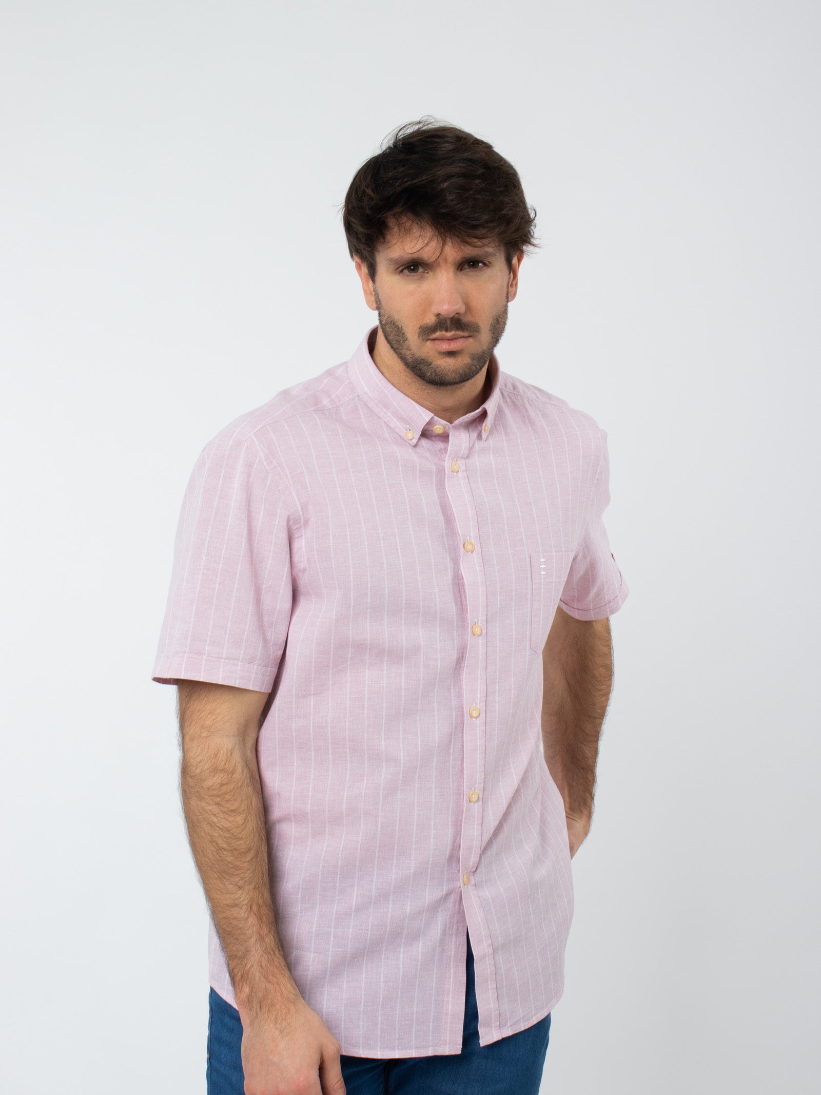 Camisa rayas regular fit