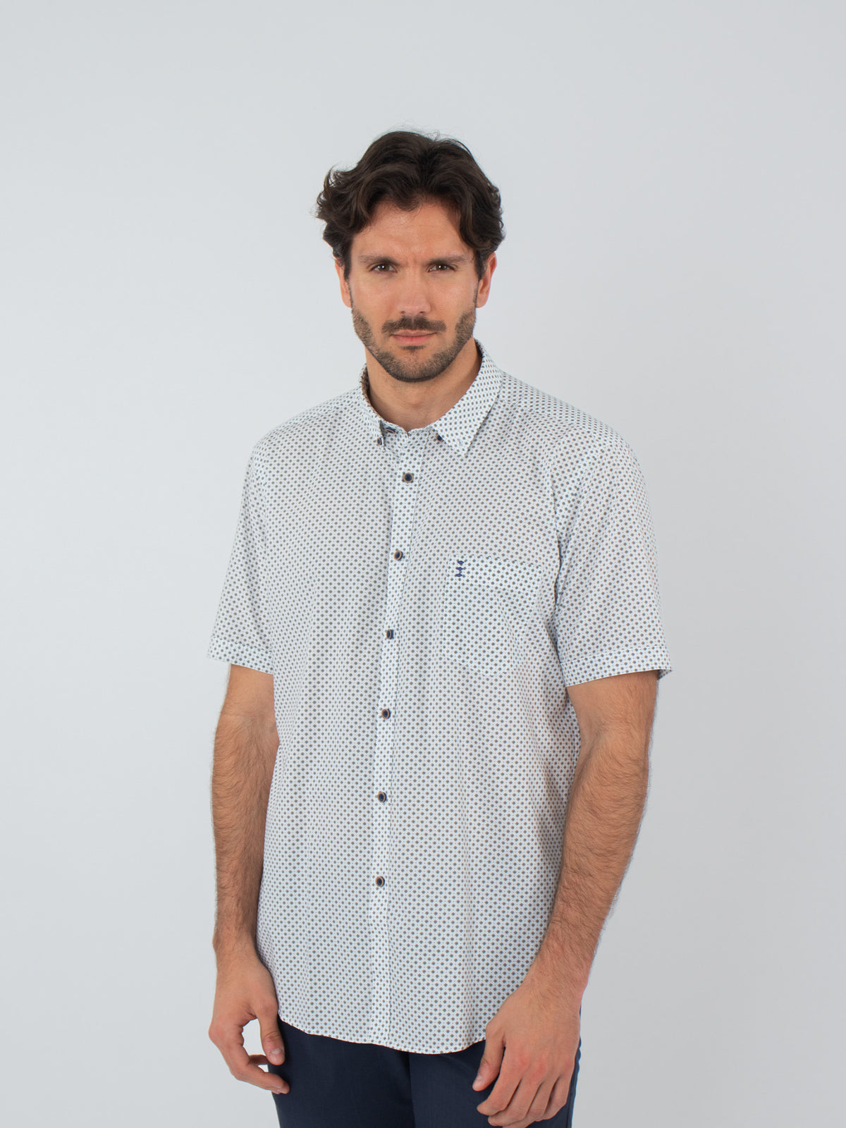 Geometric print shirt