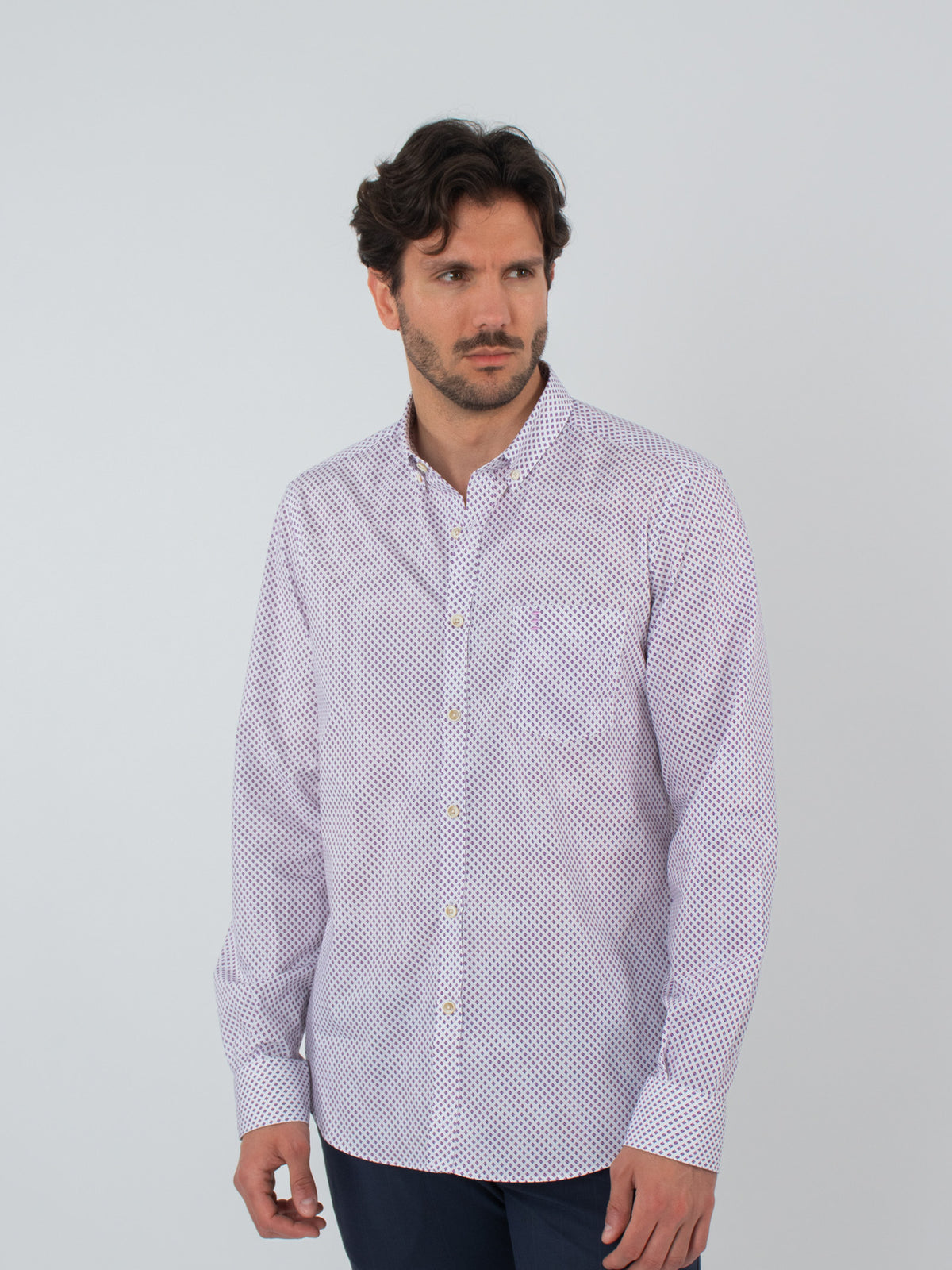 Printed slim fit shirt